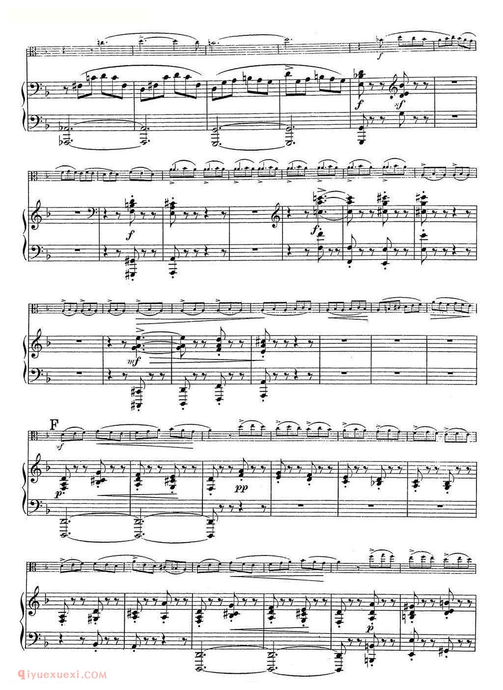中提琴谱《西特纪念册页 VI.Allegro》