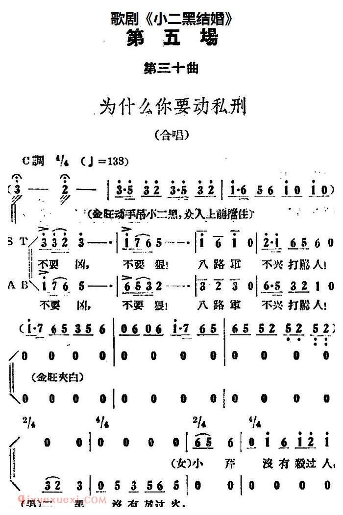 歌剧《小二黑结婚》全剧之第五场 第三十曲/为什么你要动私刑