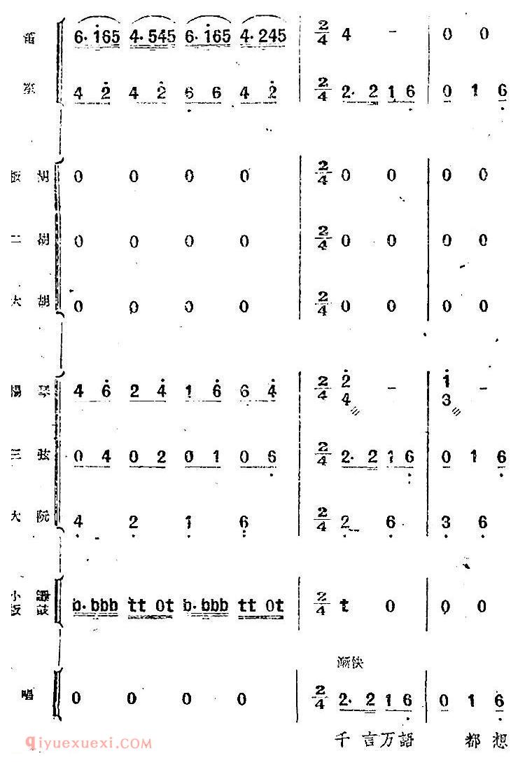 歌剧《小二黑结婚》第七曲 咱们的婚姻自作主/民乐合奏总谱