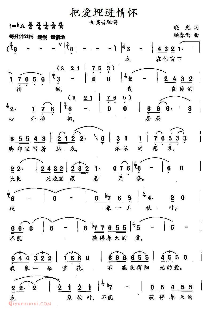 把爱情埋进情怀