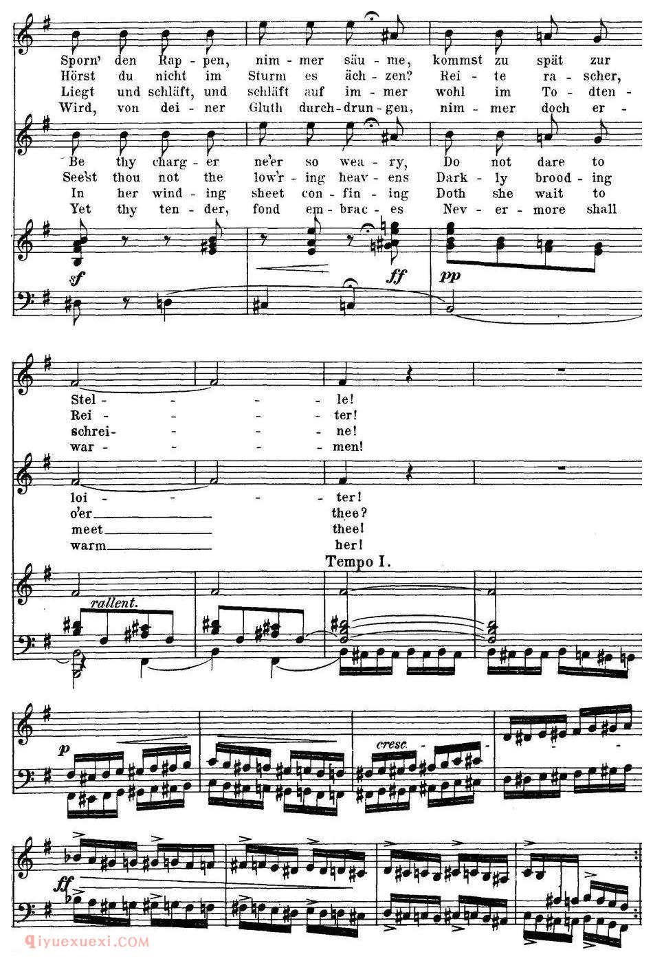 Chopin-17 Polish Songs Op.74，No.15（Die Heinmkehr. Homeward.）钢琴伴奏谱