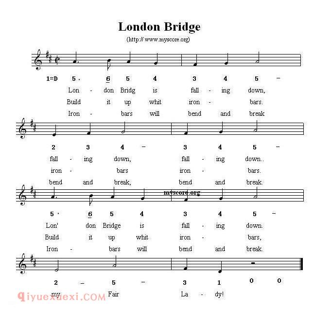 London Bridge 伦敦桥 英文儿歌