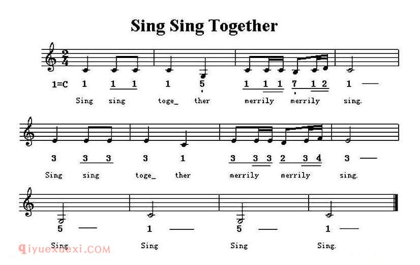 Sing sing together 一起来唱歌 英文儿歌