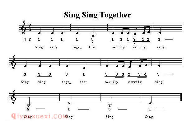 Sing sing together 一起来唱歌 英文儿歌