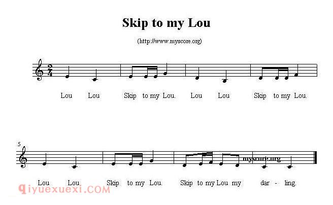 Skip to my Lou 英文儿歌