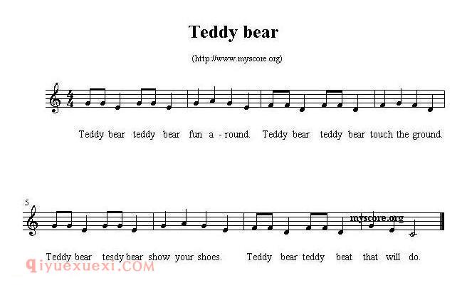 Teddy bear 英文儿歌