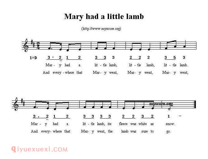 Mary had a little lamb