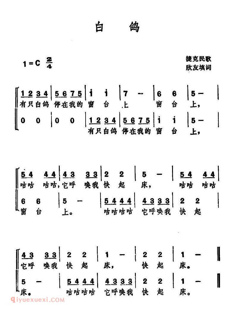 白鸽 捷克民歌