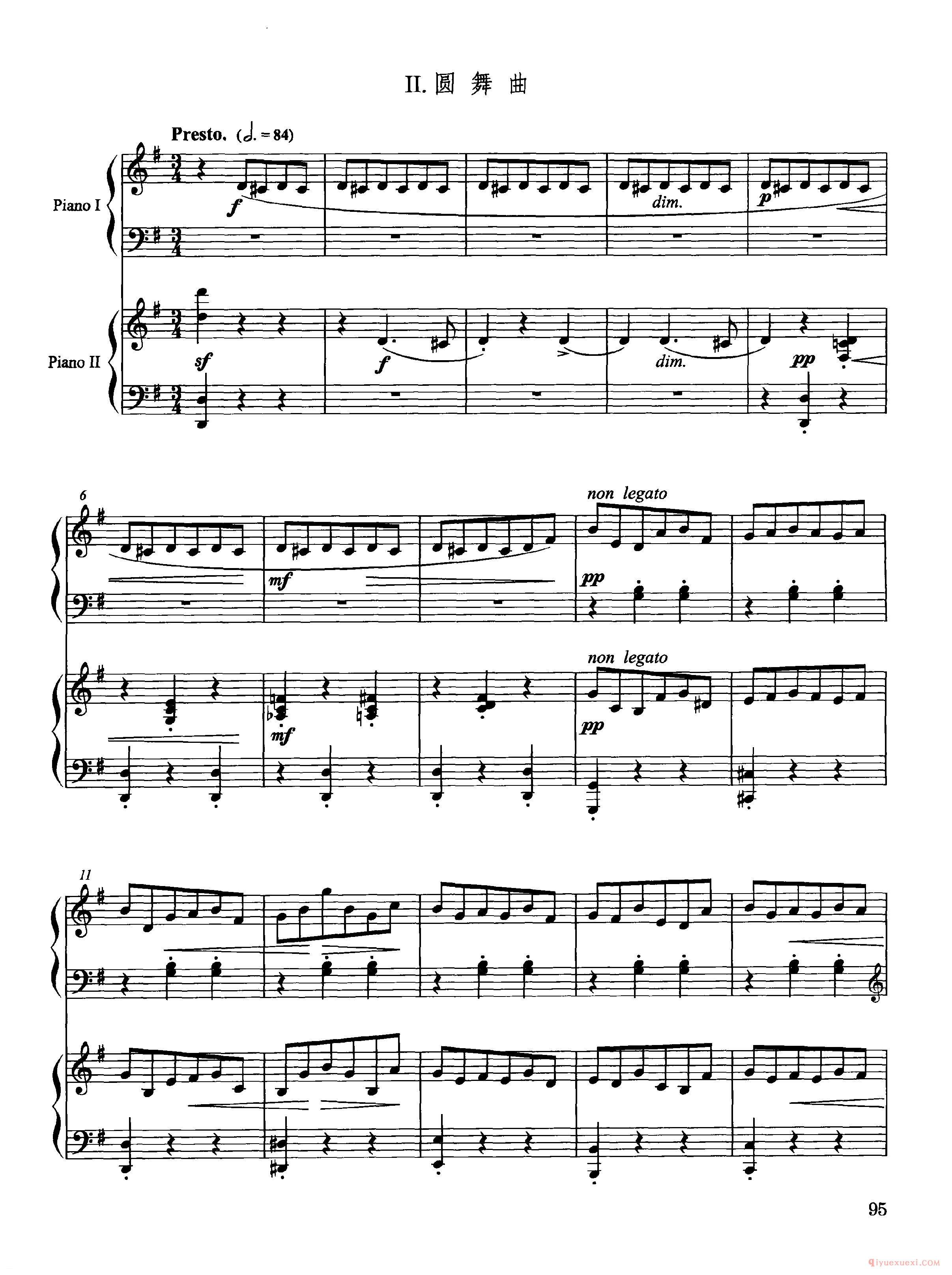 第二双钢琴组曲(Suite for Two Pianos, Op.17 No.2)赫玛尼诺夫