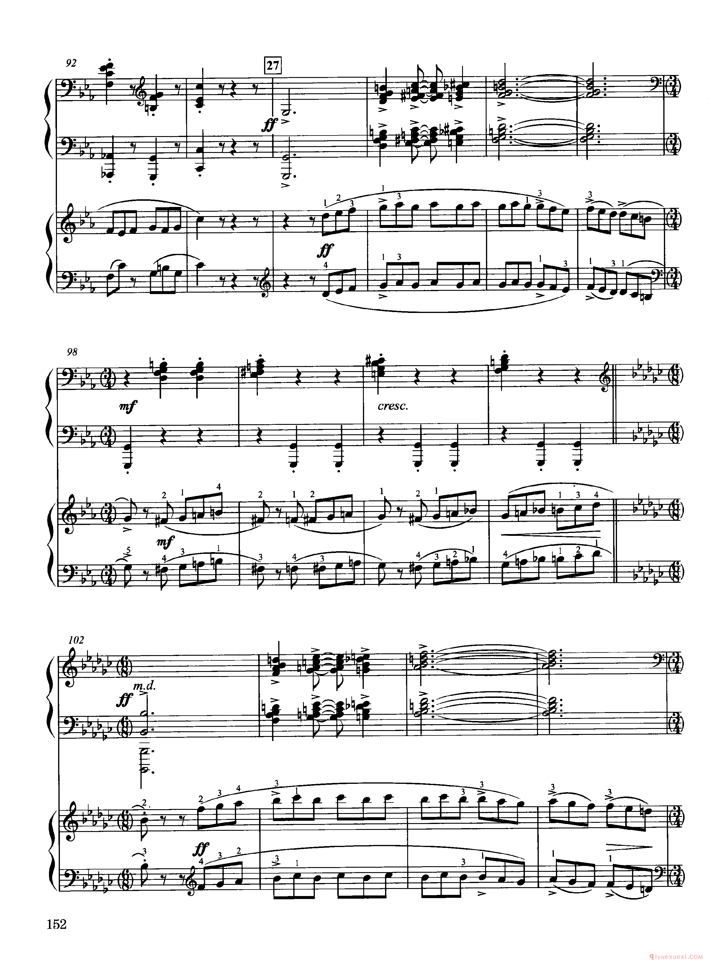 第二双钢琴组曲(Suite for Two Pianos, Op.17 No.2)赫玛尼诺夫