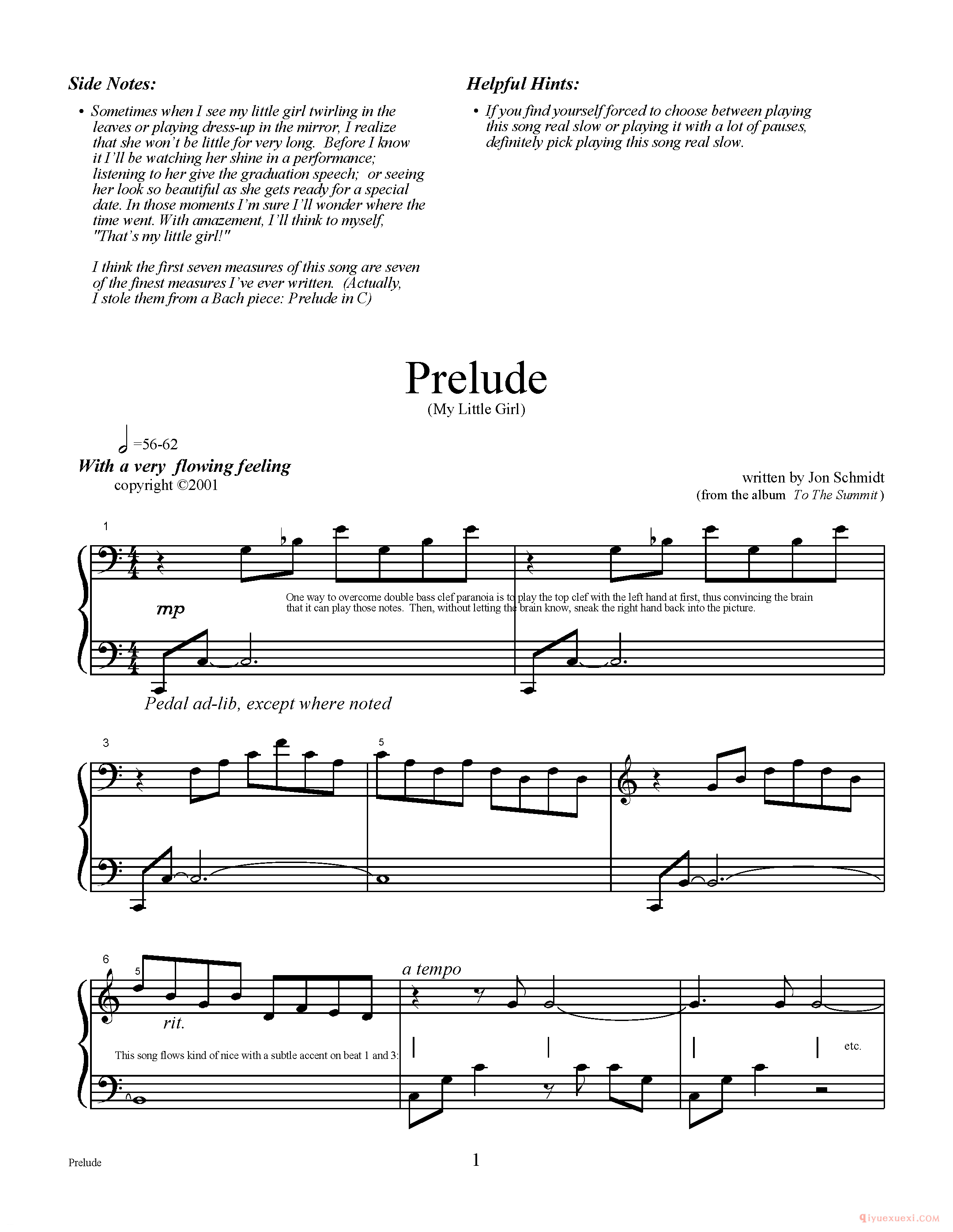 钢琴独奏集《Prelude-My Little Girl》Jon Schmidt