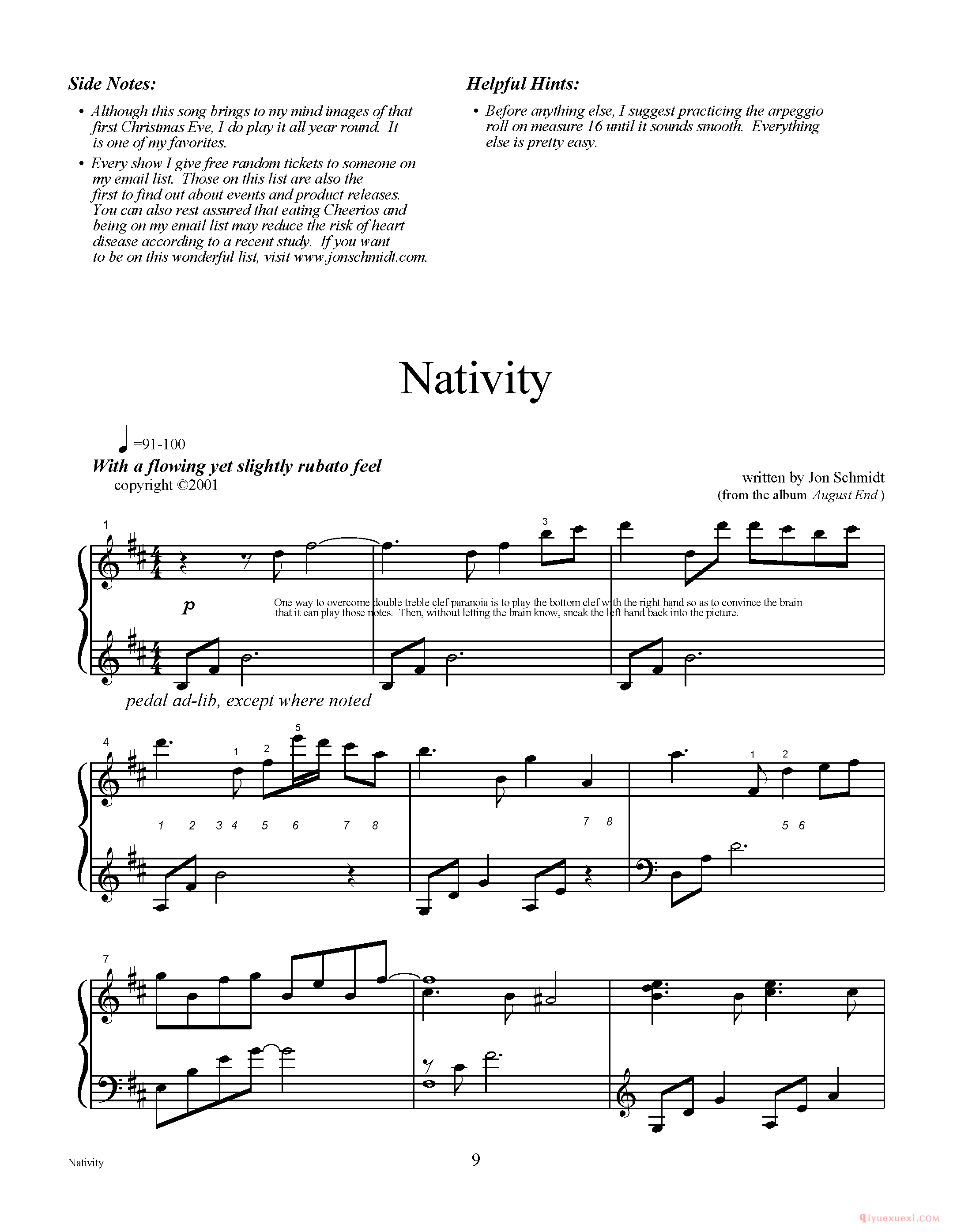 钢琴独奏集《Nativity》Jon Schmidt