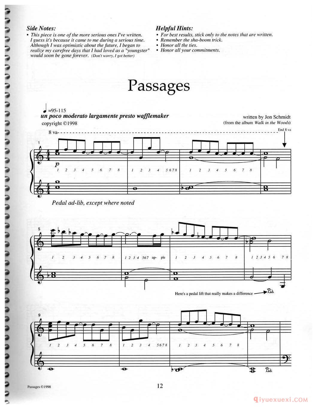 钢琴独奏曲《Passages》Jon Schmidt