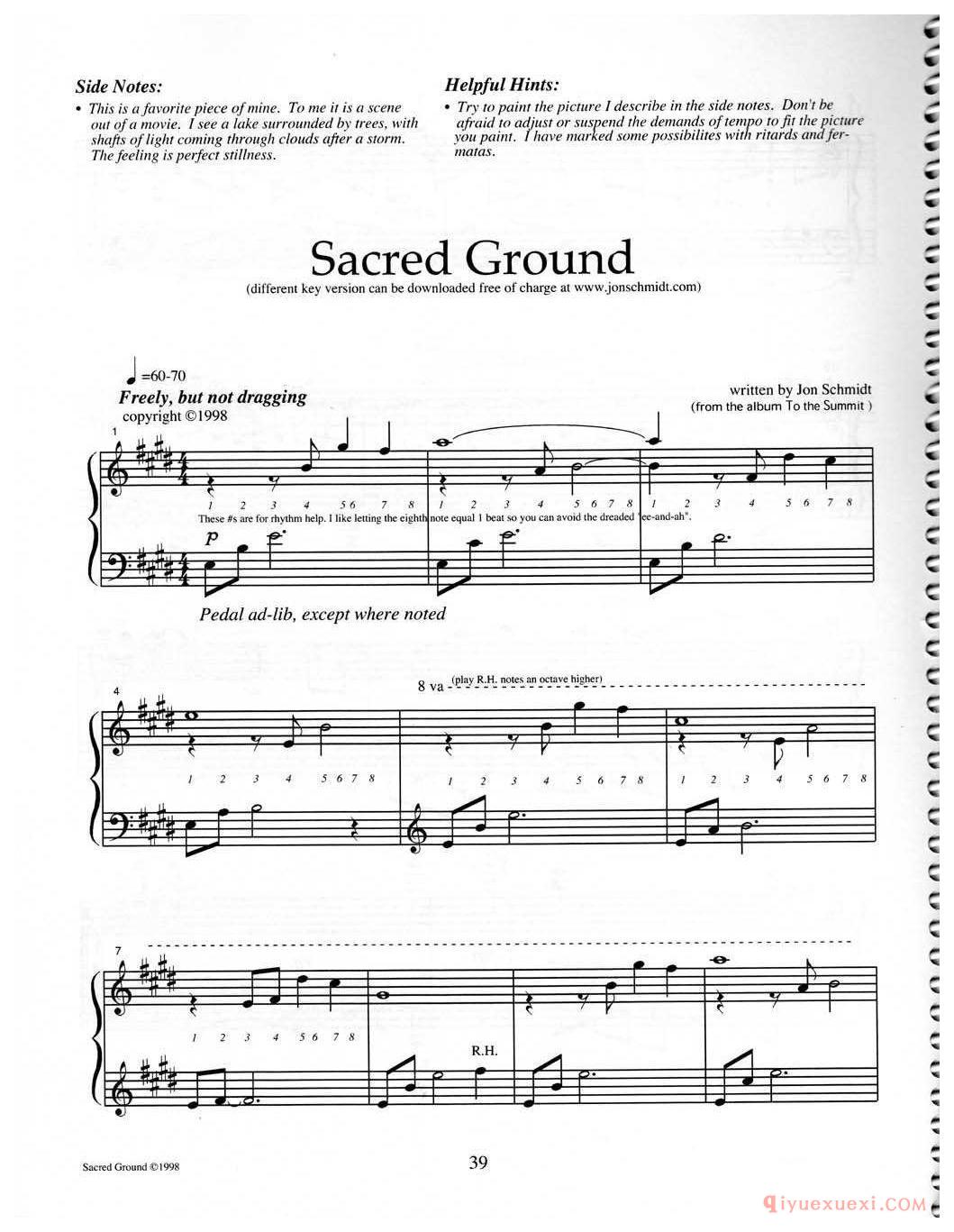 钢琴独奏曲《Sacred Ground》Jon Schmidt