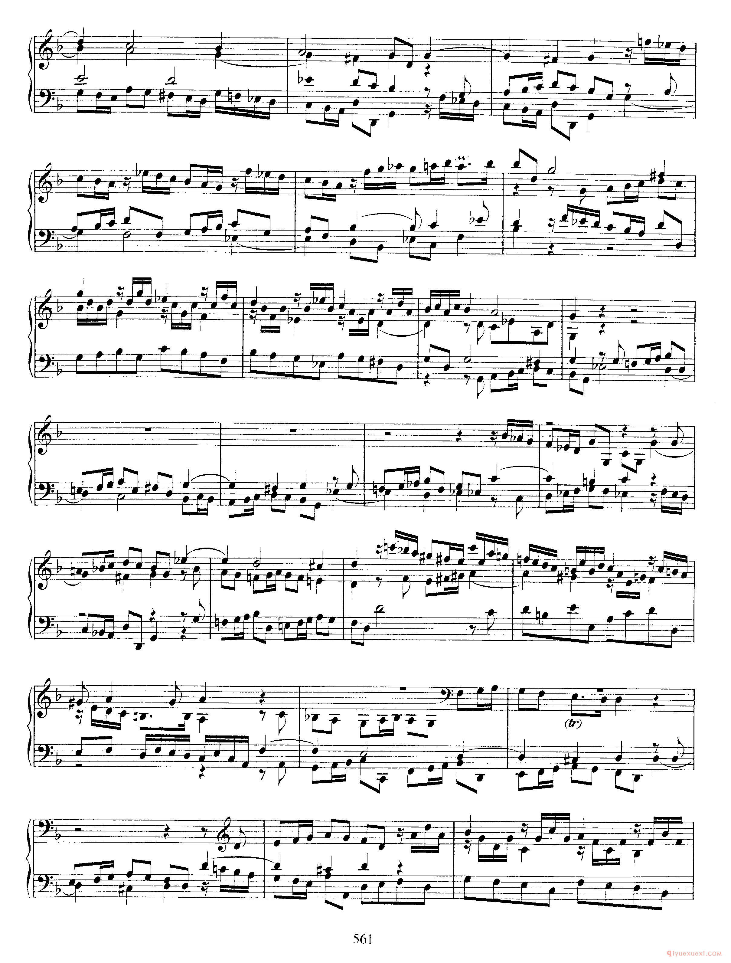 巴赫7首托卡塔《Toccata d小调 BWV913》巴赫的复调作品