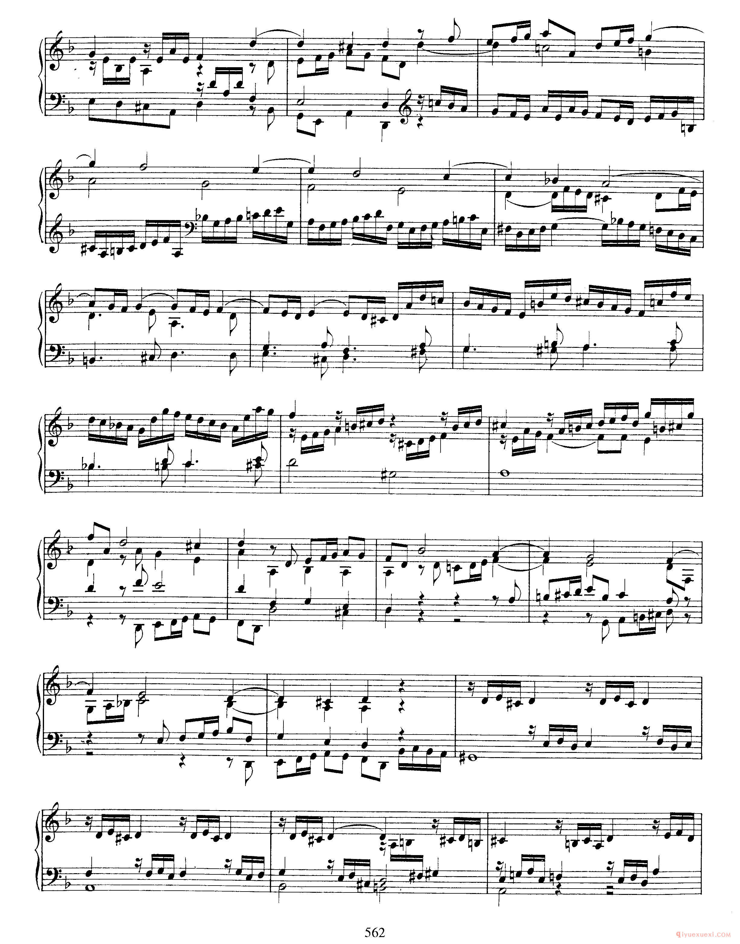 巴赫7首托卡塔《Toccata d小调 BWV913》巴赫的复调作品