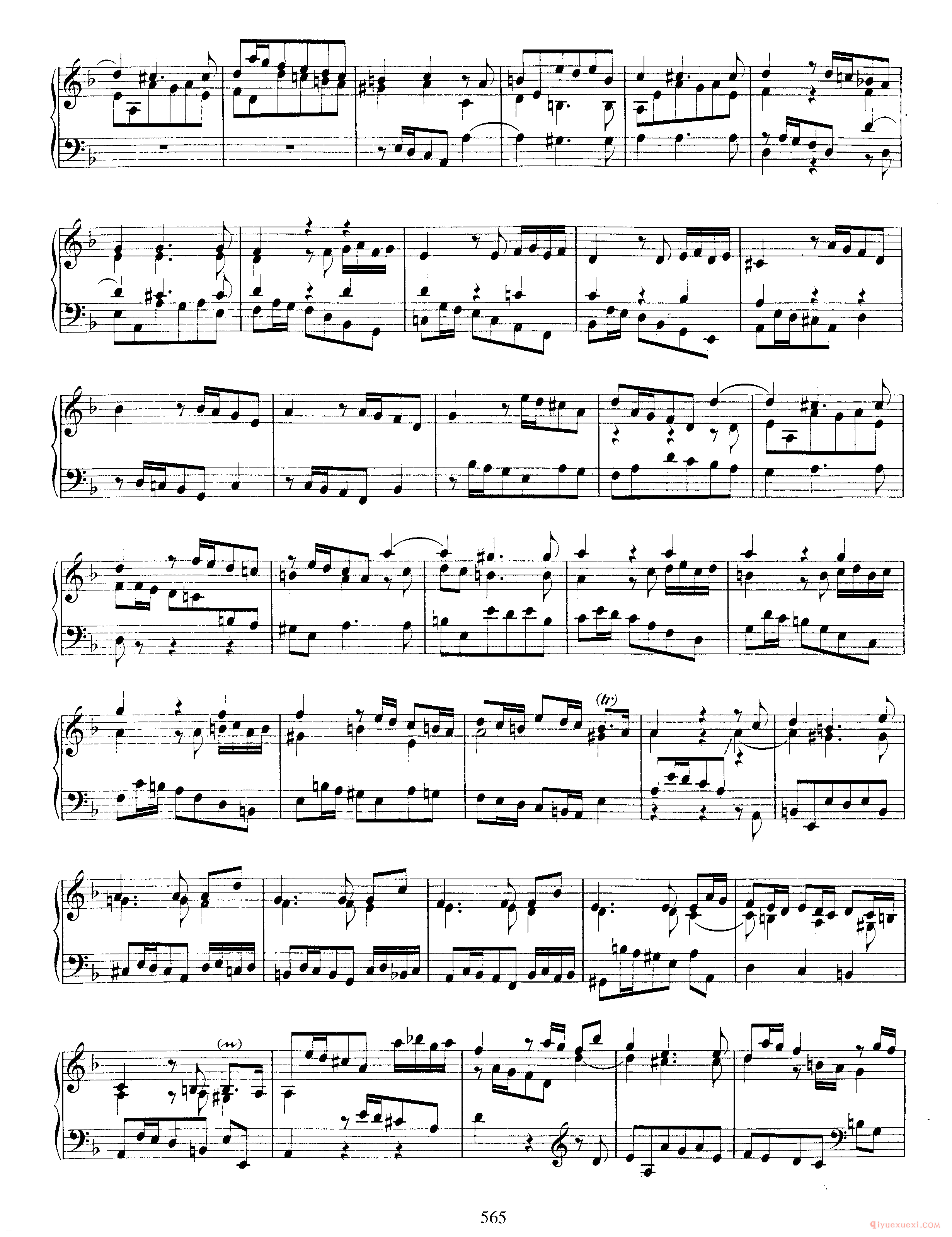 巴赫7首托卡塔《Toccata d小调 BWV913》巴赫的复调作品