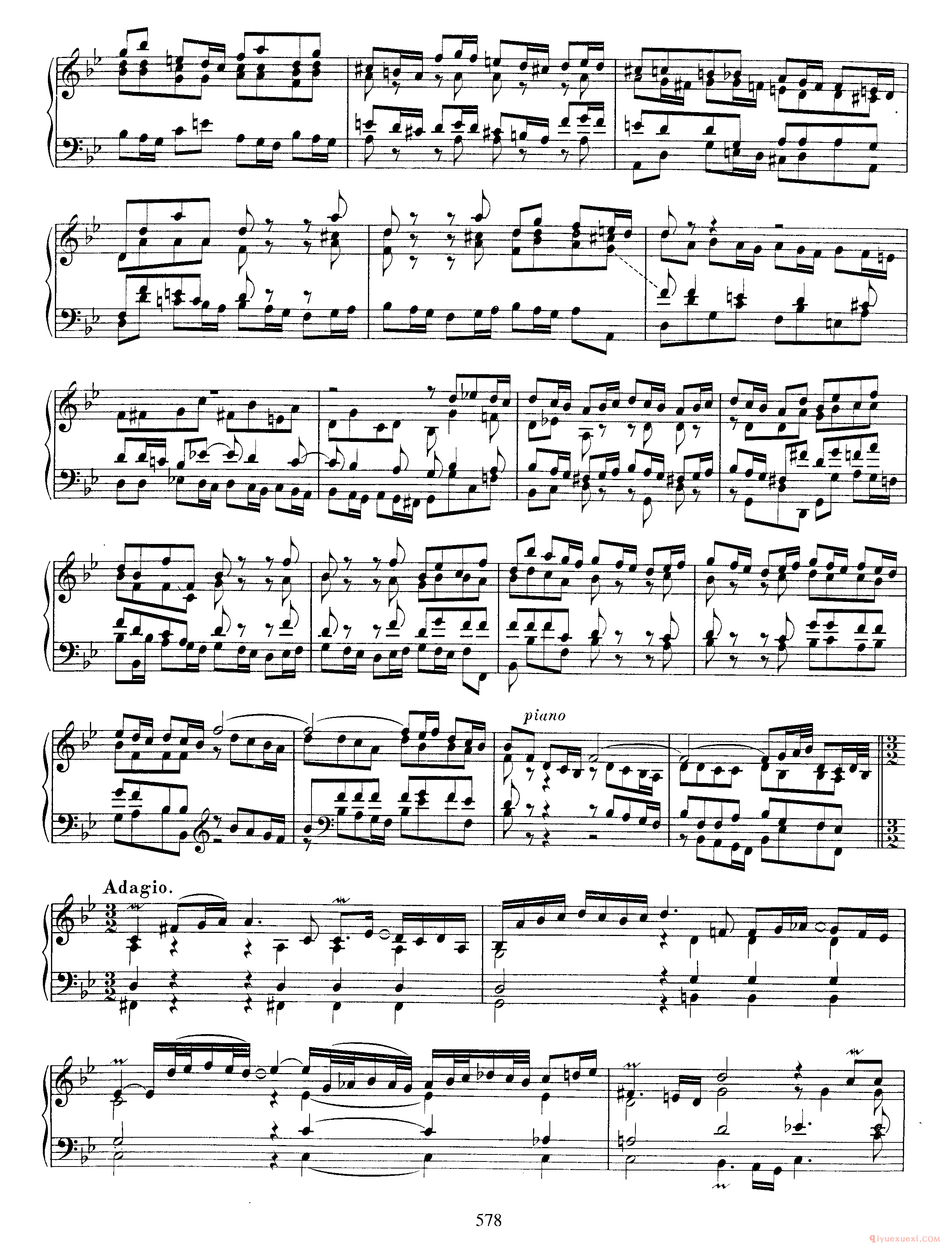 巴赫7首托卡塔《Toccata g小调 BWV915》巴赫的复调作品