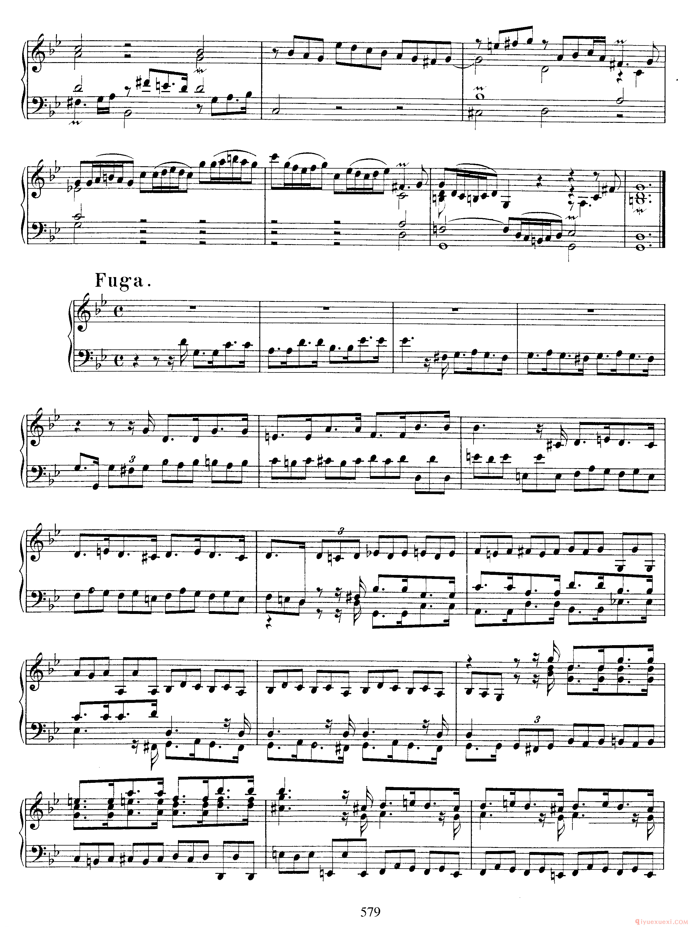 巴赫7首托卡塔《Toccata g小调 BWV915》巴赫的复调作品