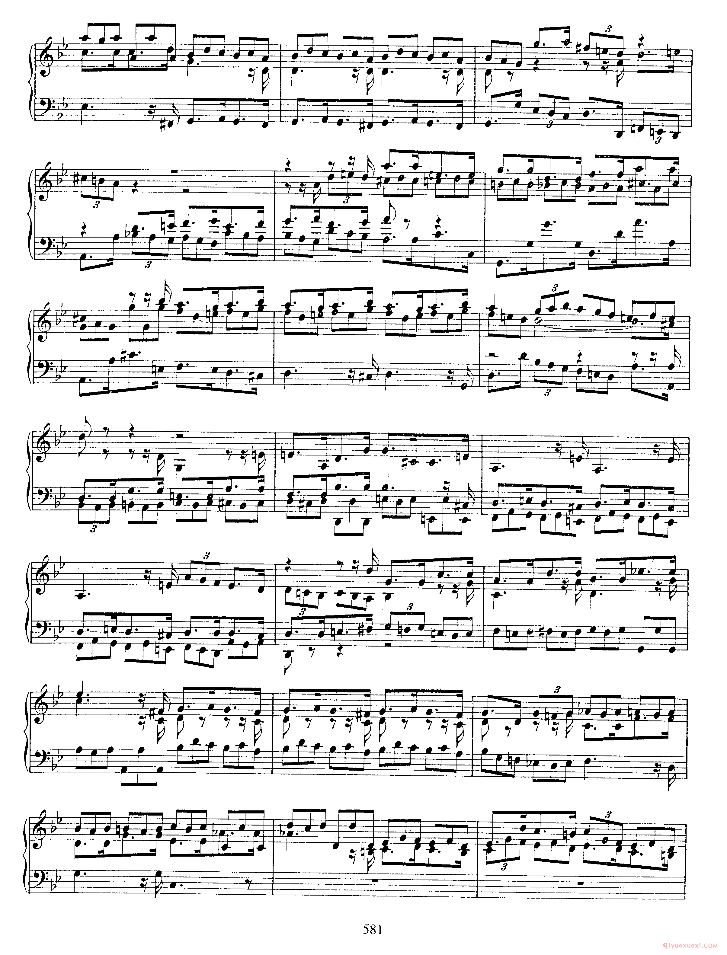 巴赫7首托卡塔《Toccata g小调 BWV915》巴赫的复调作品