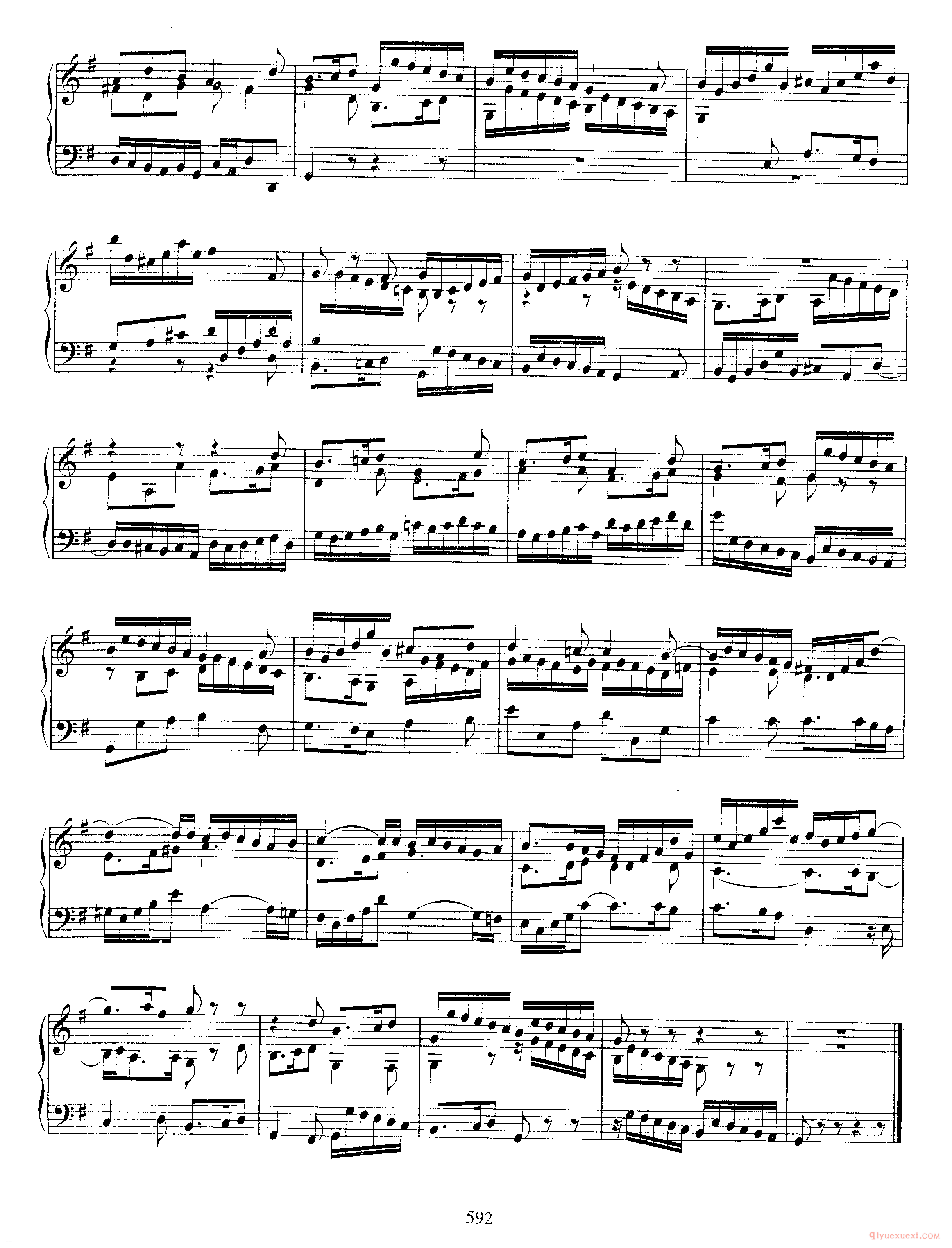 巴赫7首托卡塔《Toccata G大调 BWV916》巴赫的复调作品