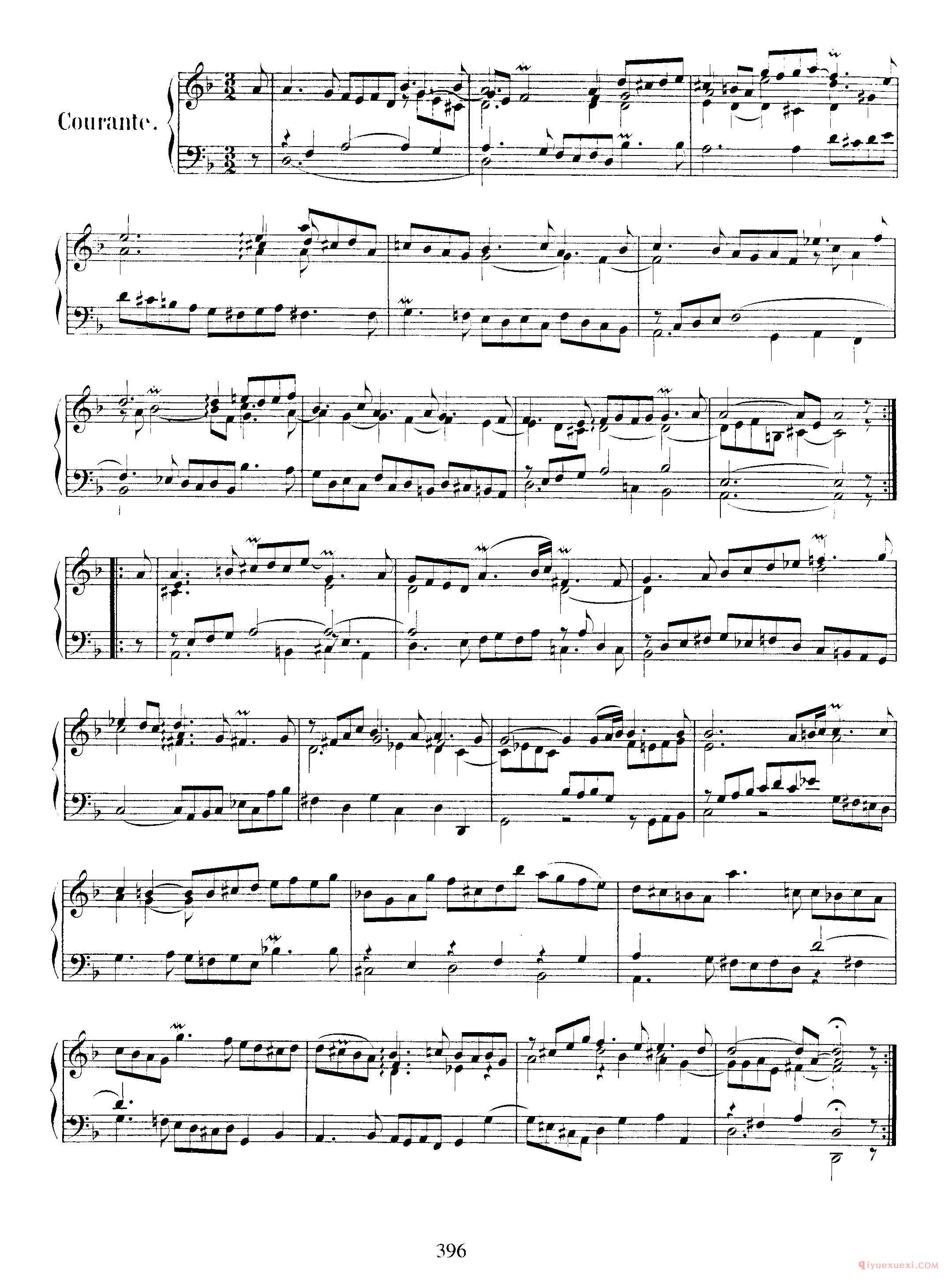 巴赫法国组曲第一首D小调《French Suite NO.1 in D Minor BWV812》