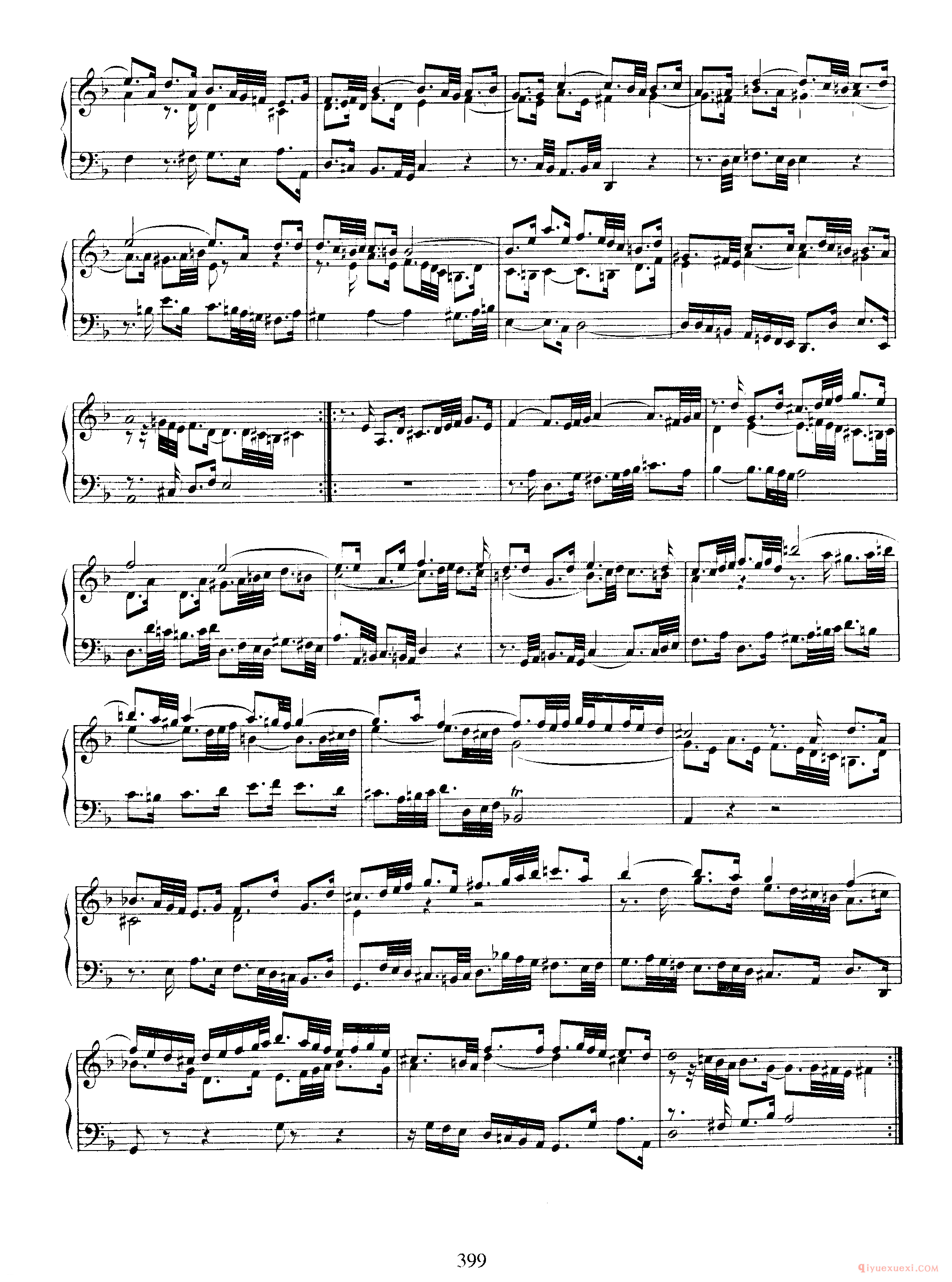 巴赫法国组曲第一首D小调《French Suite NO.1 in D Minor BWV812》