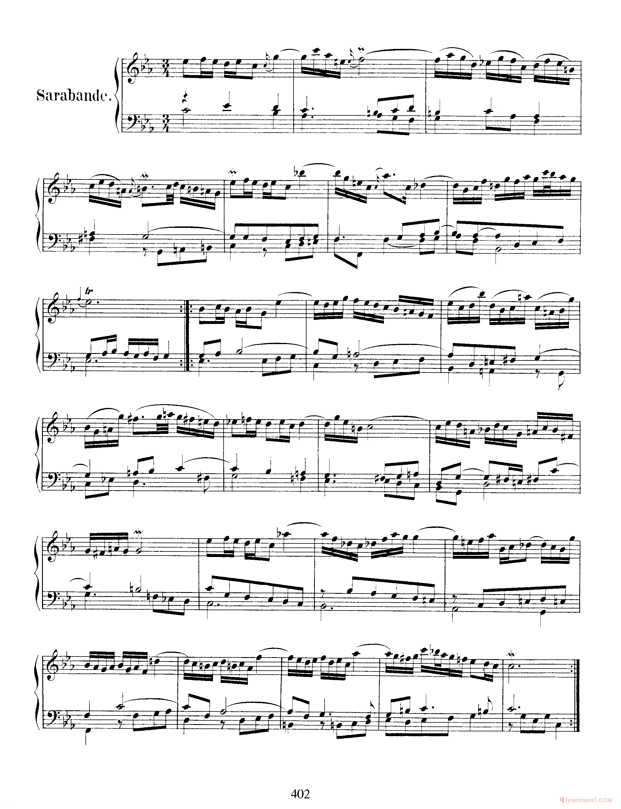 巴赫法国组曲第二首C小调《French Suite NO.2 in C Minor BWV813》