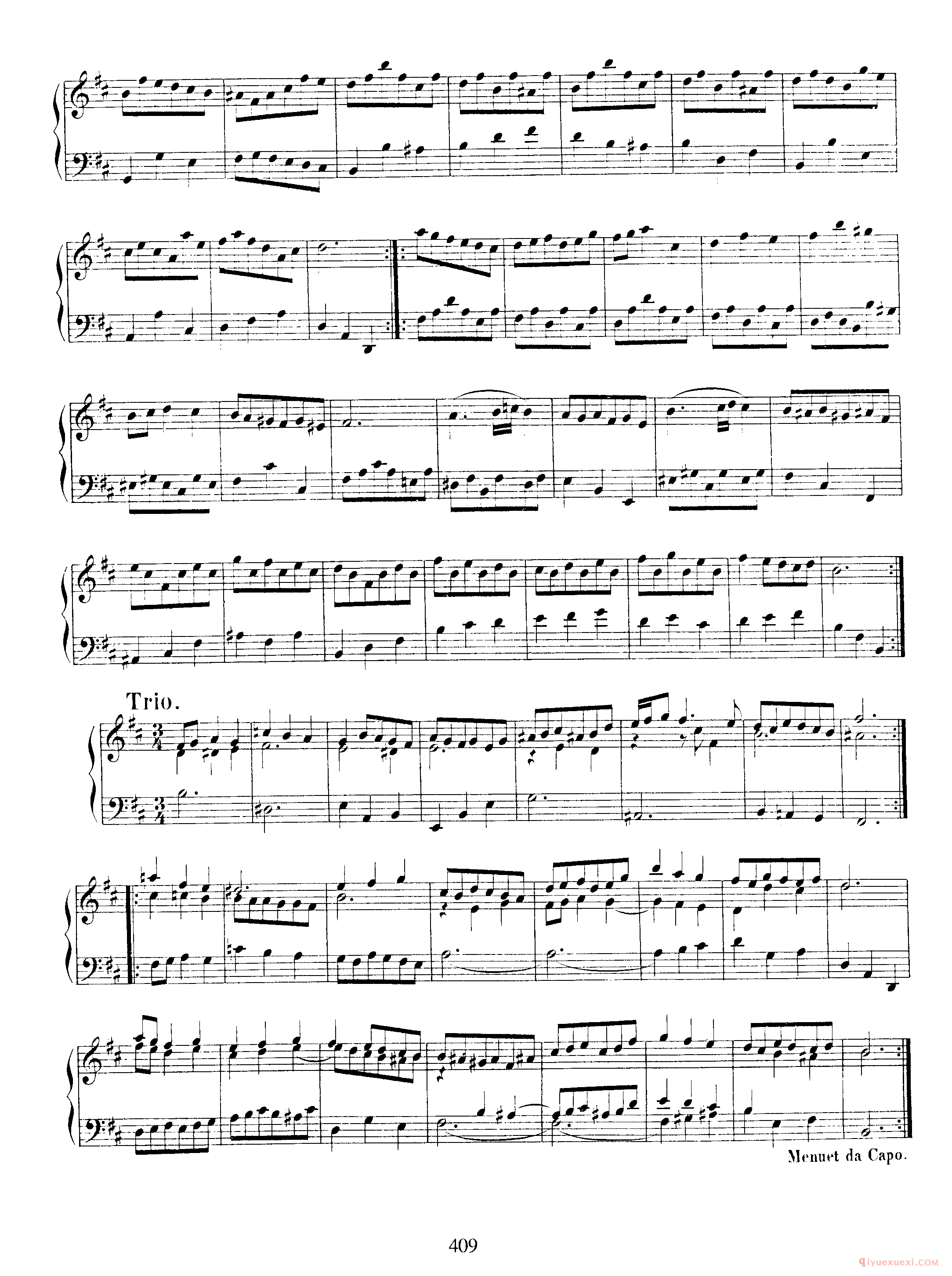 巴赫法国组曲第三首C小调《French Suite NO.3 in B Minor BWV814》