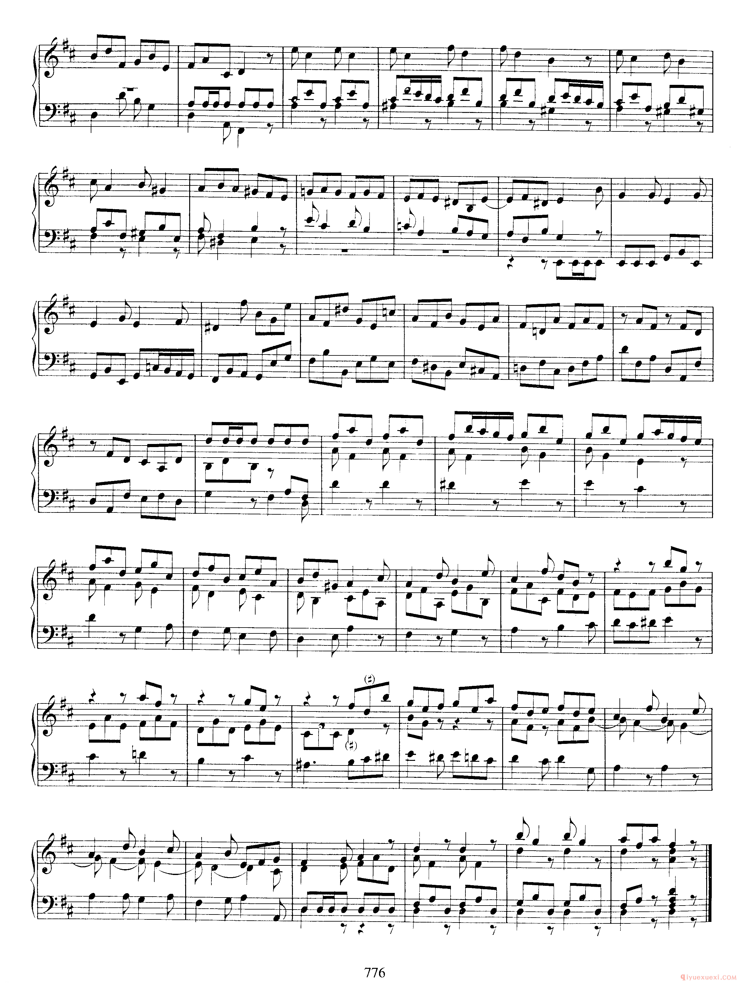 巴赫奏鸣曲D大调《Sonata in D Major BWV963》