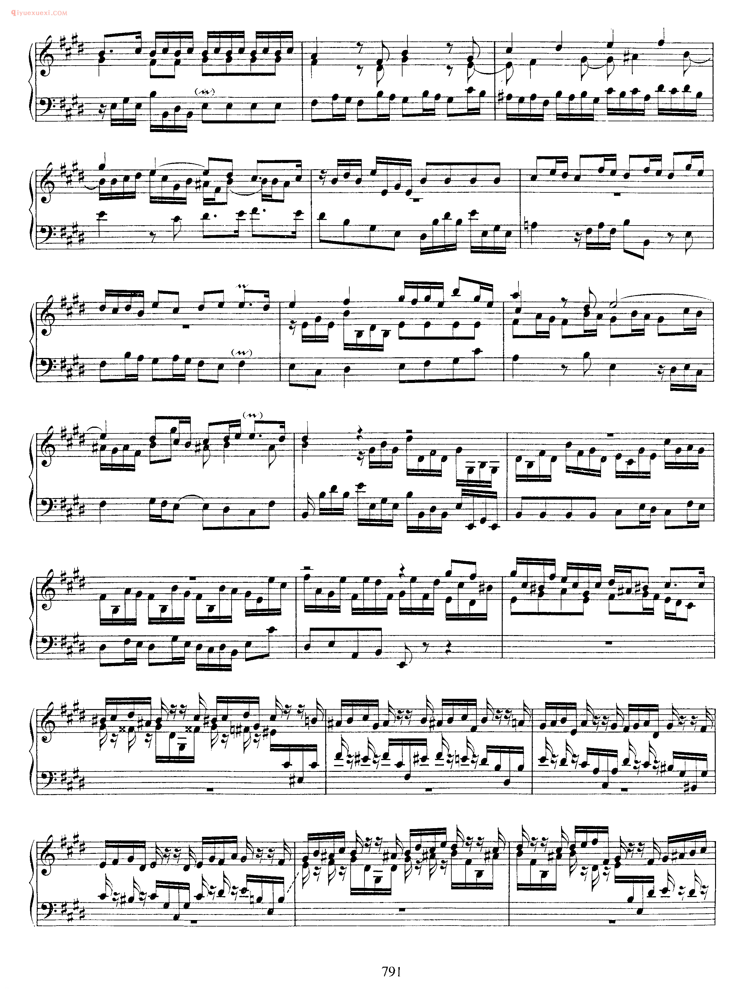 巴赫E大调幻想曲《Capriccio in E BWV 993》巴赫钢琴作品