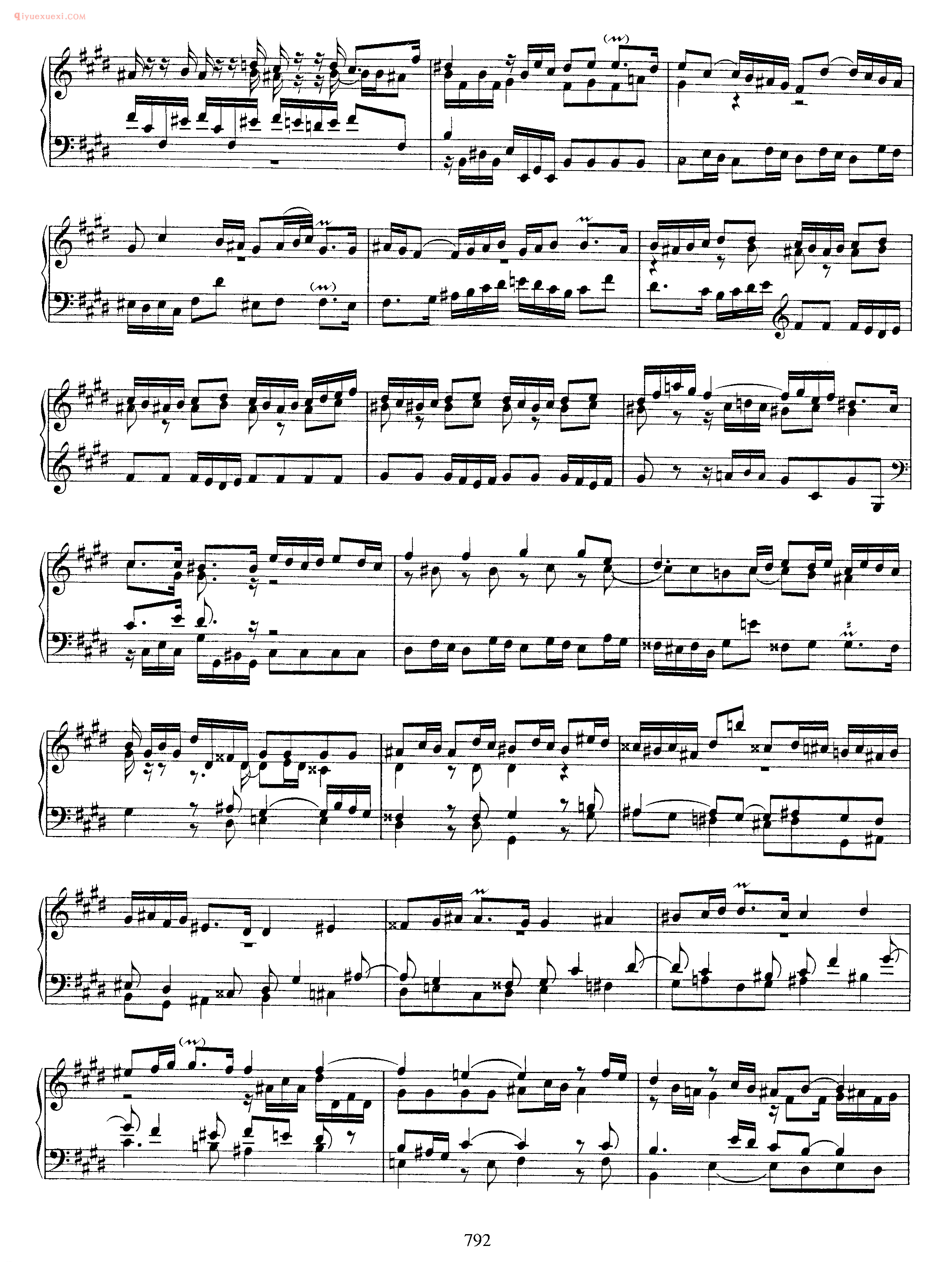 巴赫E大调幻想曲《Capriccio in E BWV 993》巴赫钢琴作品