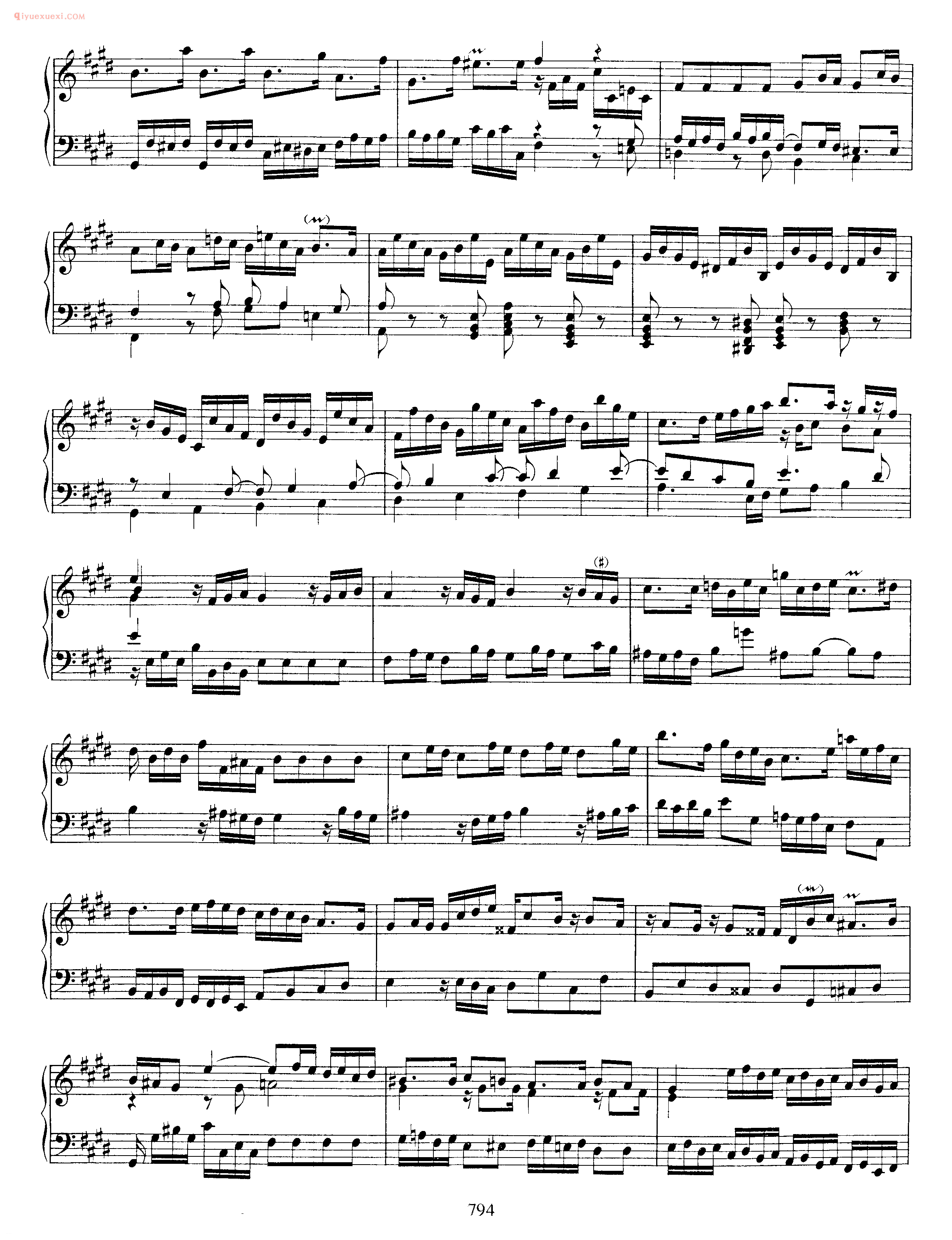 巴赫E大调幻想曲《Capriccio in E BWV 993》巴赫钢琴作品