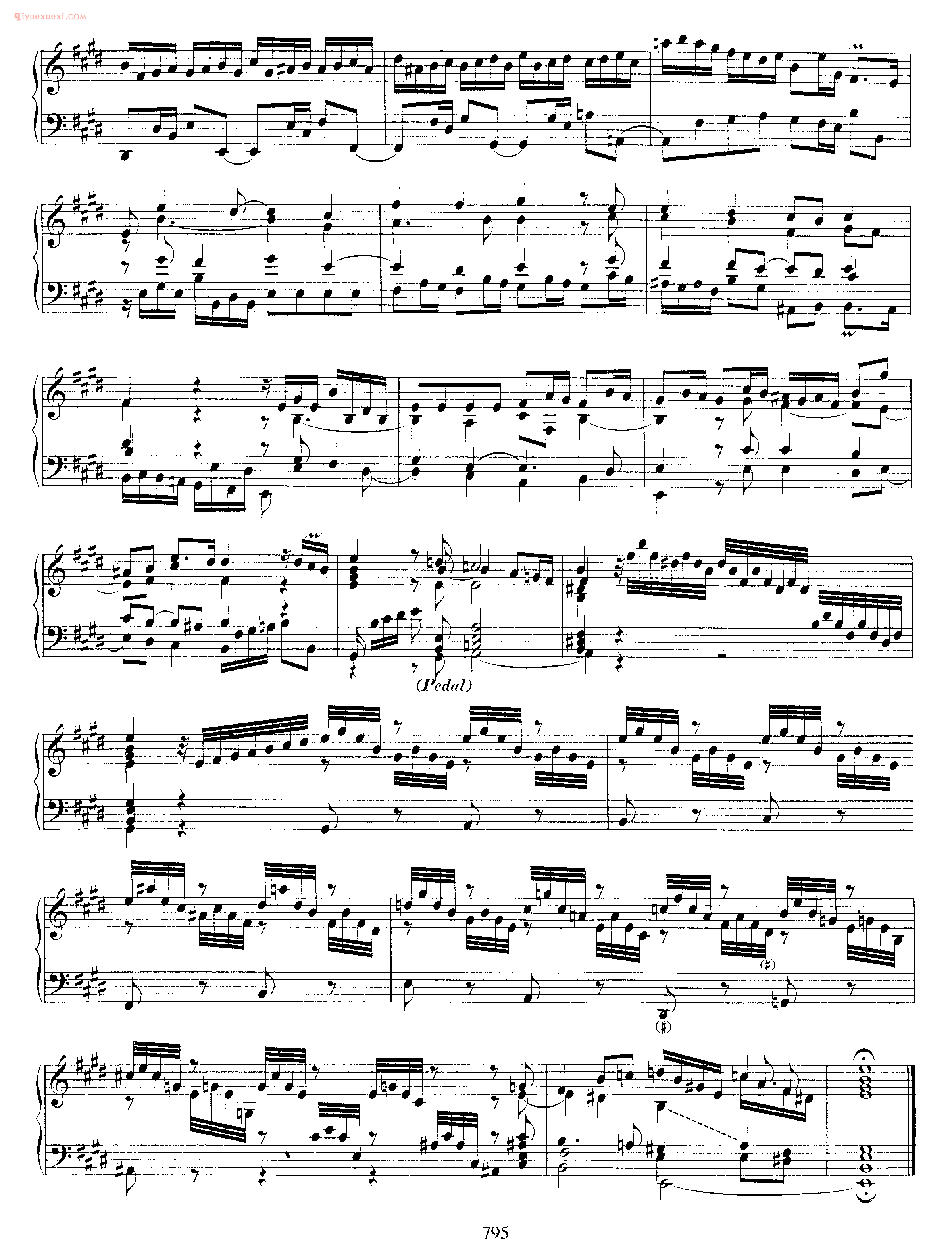 巴赫E大调幻想曲《Capriccio in E BWV 993》巴赫钢琴作品