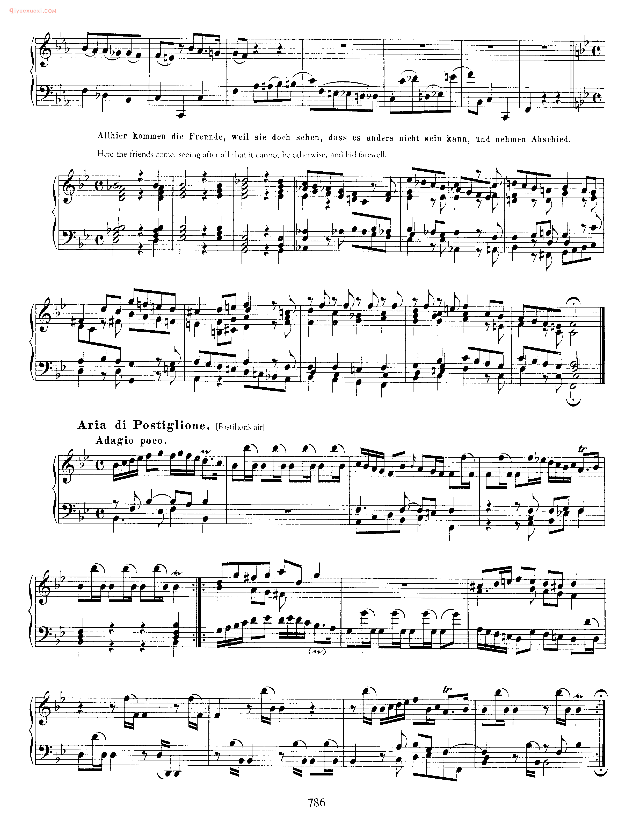 巴赫狂想曲《Capriccio on the Departure of his Most Beloved Brother BWV 992》巴赫钢琴作品