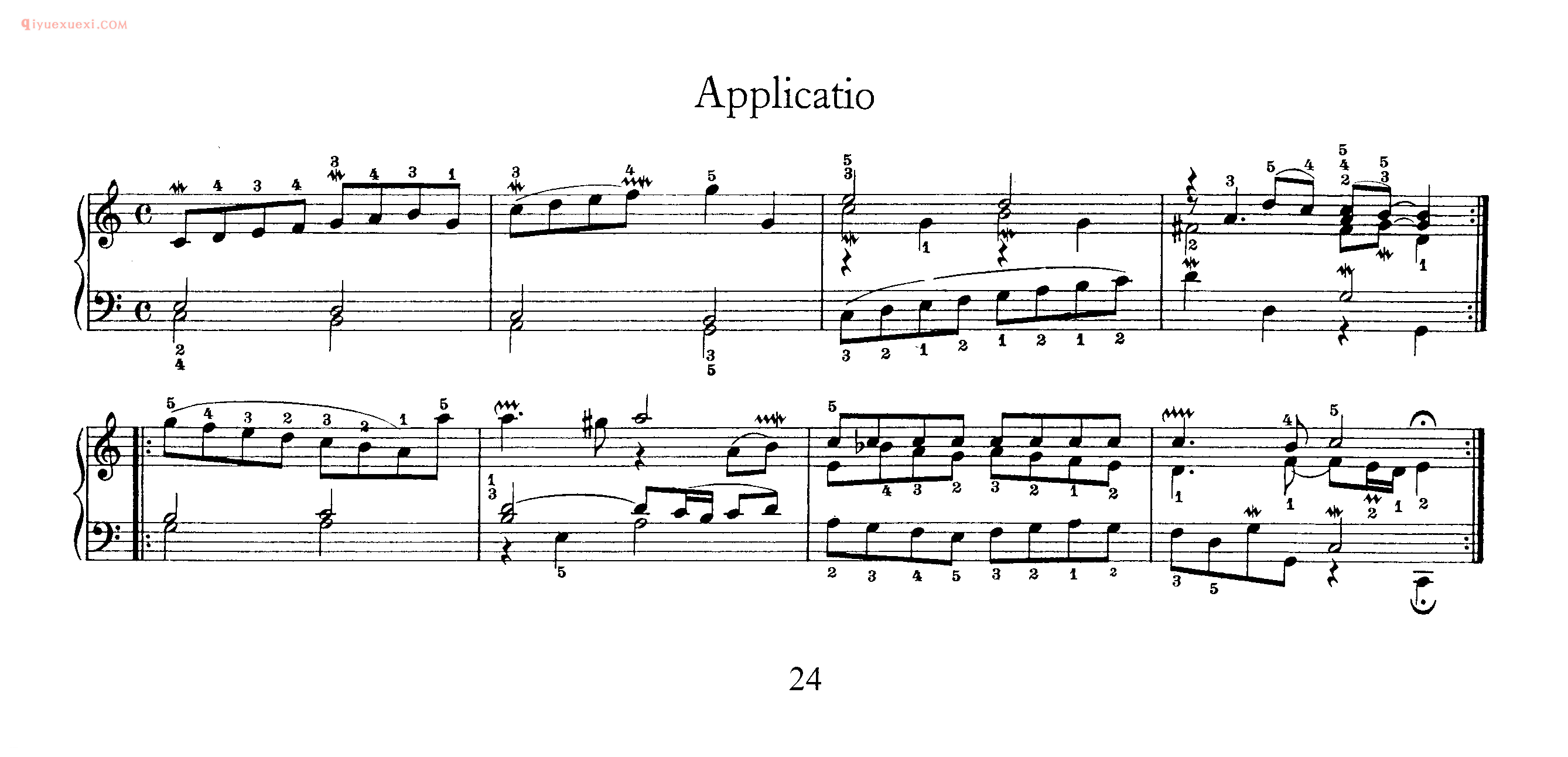 巴赫原版钢琴谱《Applicatio》五线谱