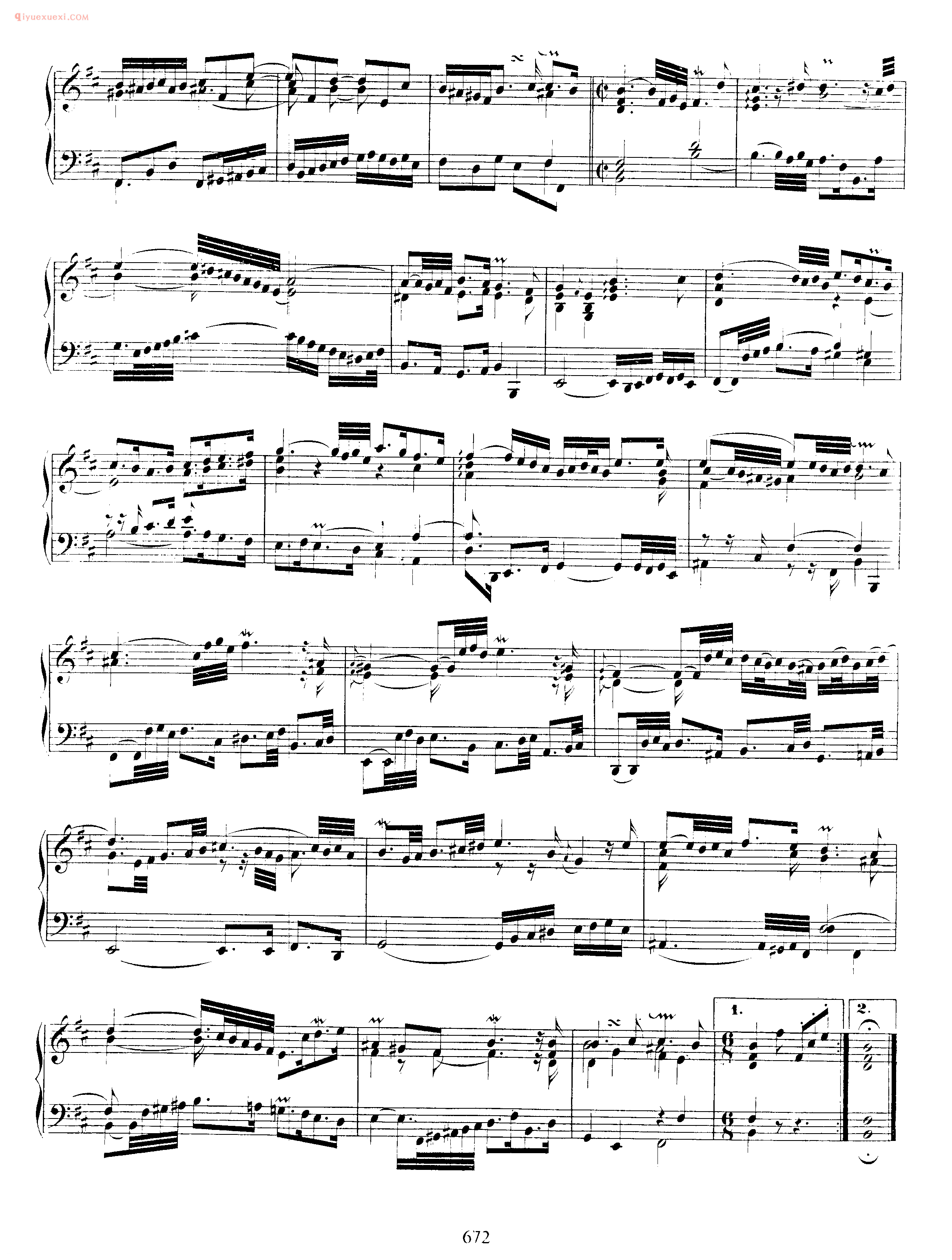 巴赫法国风格序曲《Overture in French Style BWV 831》巴赫钢琴作品