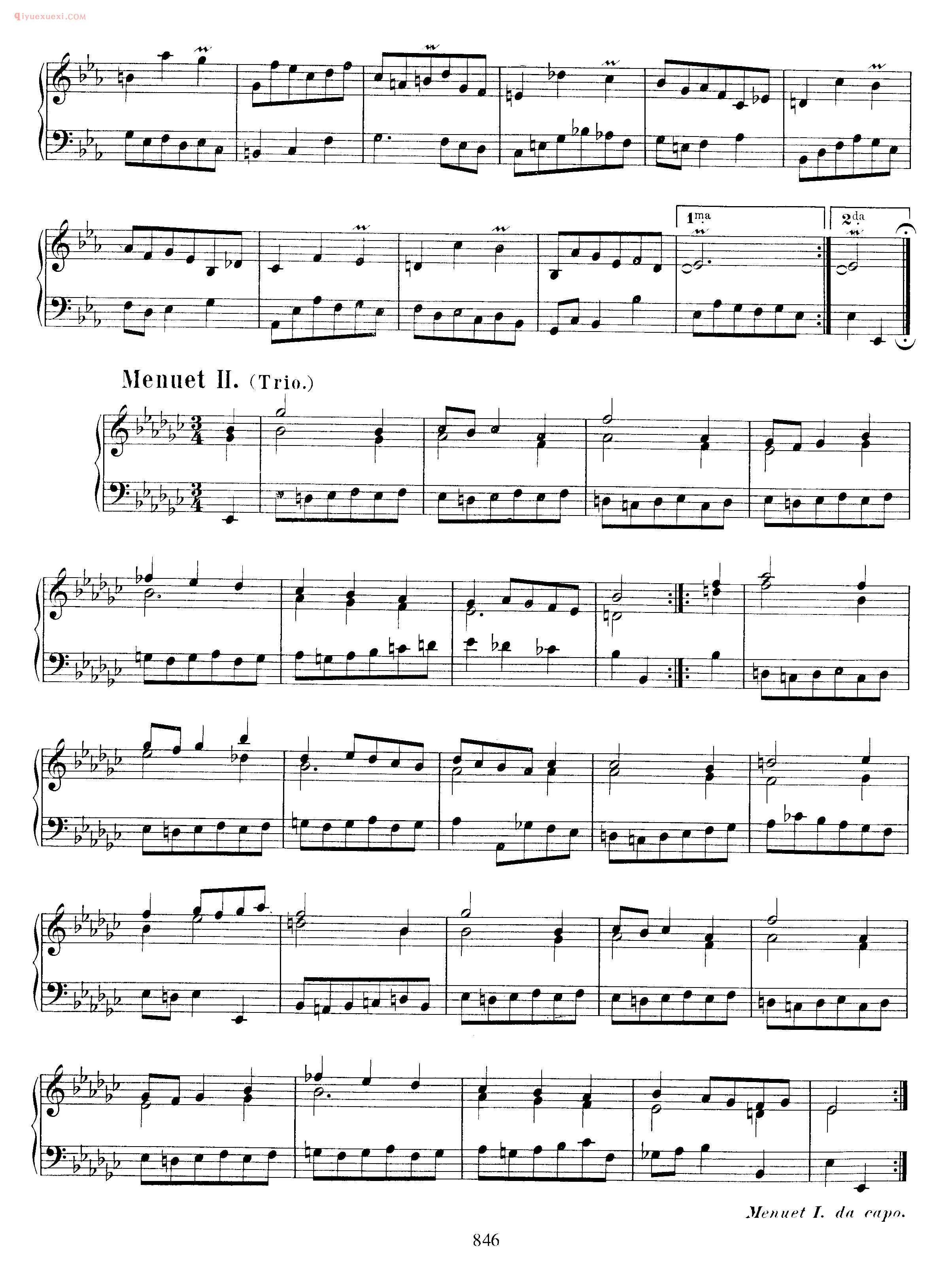 巴赫降E大调组曲《Suite_in Eb Major BWV 819》巴赫钢琴作品