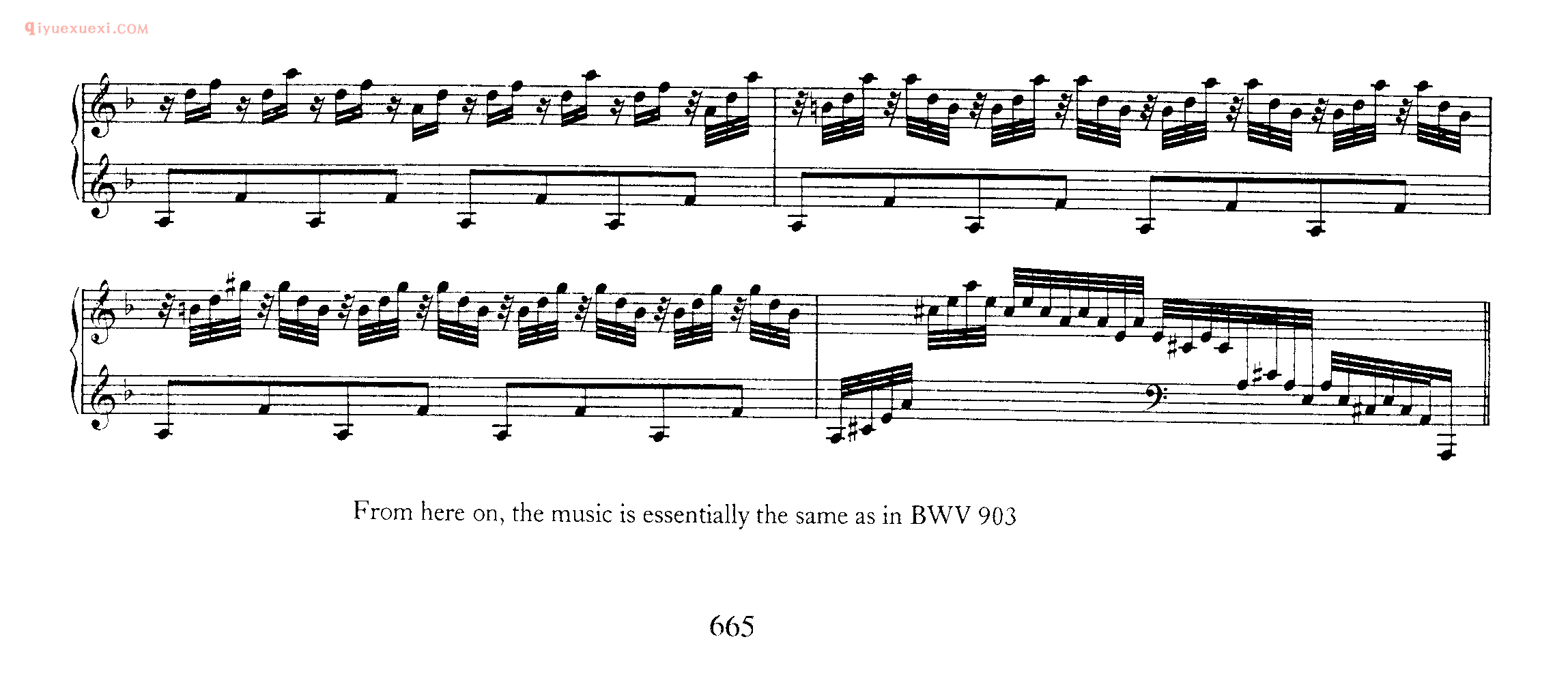 巴赫彩色的幻想曲简易版本《Chromatic Fantasia:Early Version_BWV 903a》