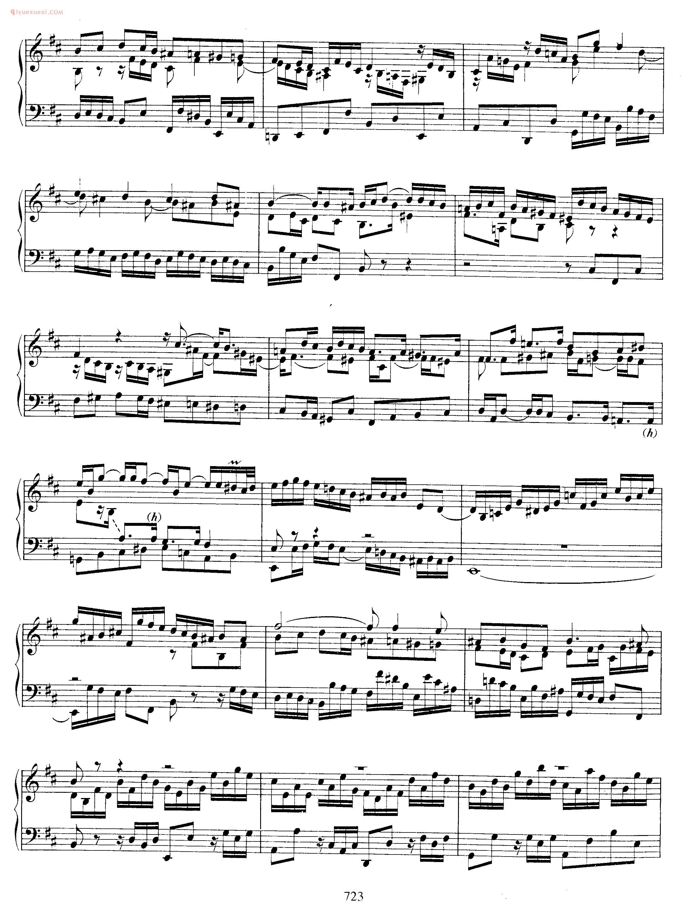 巴赫b小调赋格曲《Fugue_on a theme by Albinoni_in B Minor_BWV 951》巴赫钢琴作品