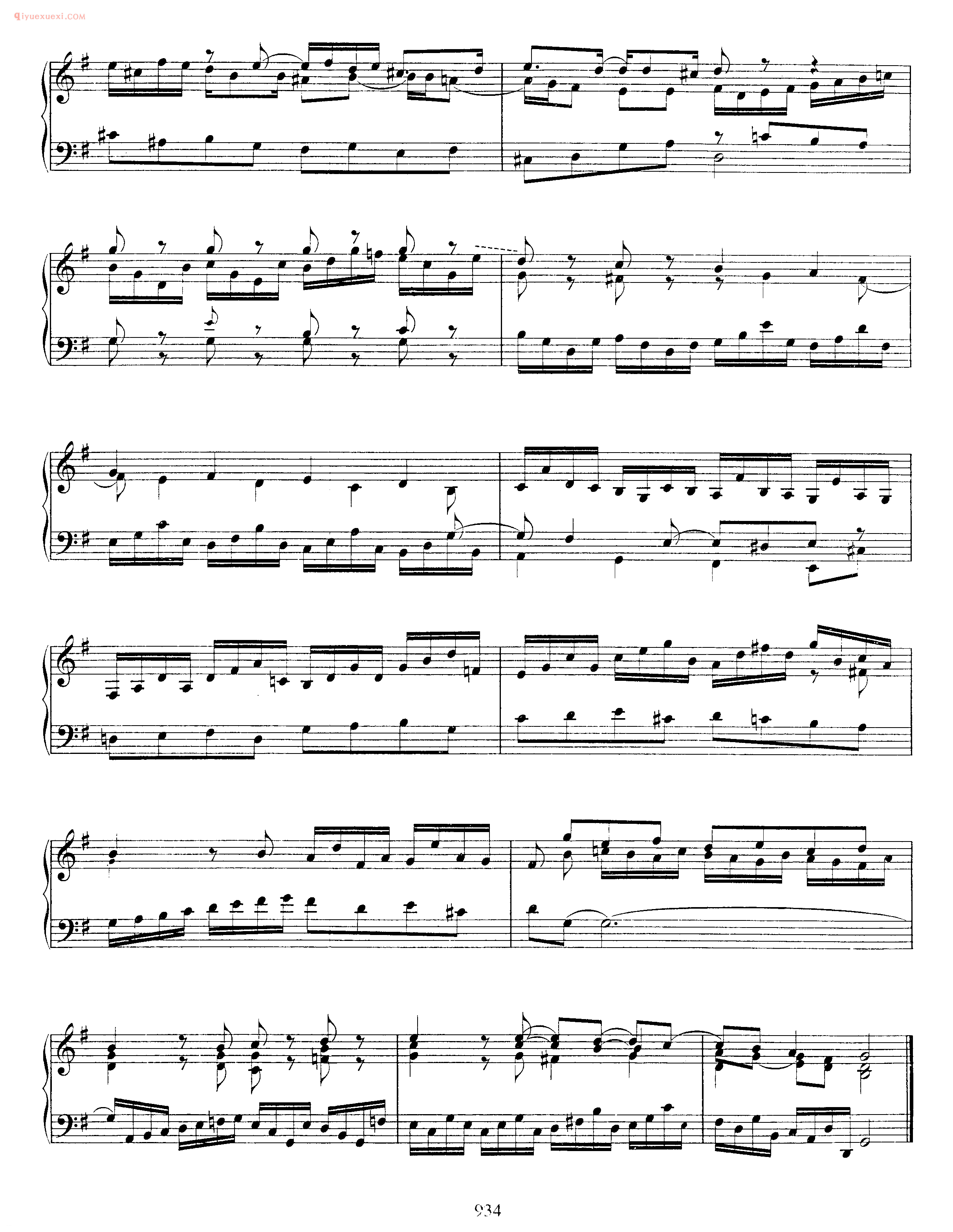 巴赫G大调赋格曲《Fugue_in G Major_BWV 957》