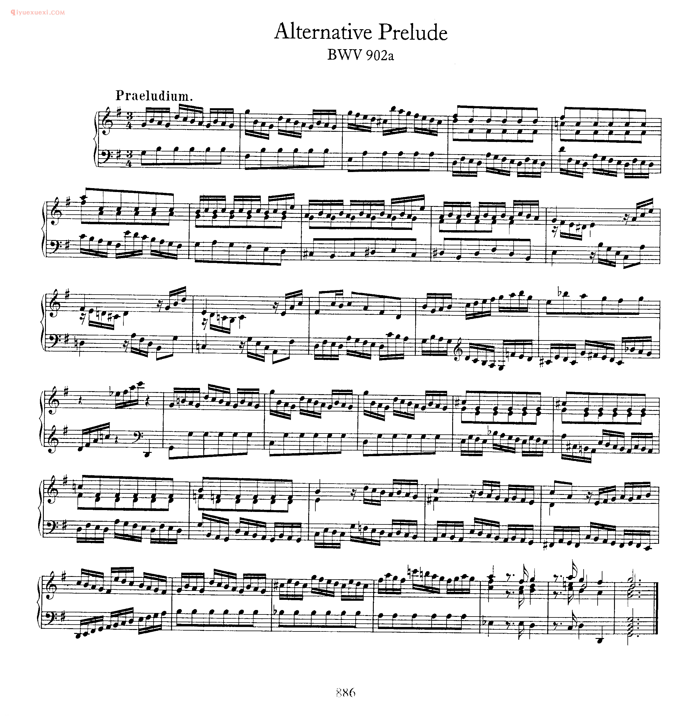 巴赫前奏曲《Alternative Prelude_BWV 902a》