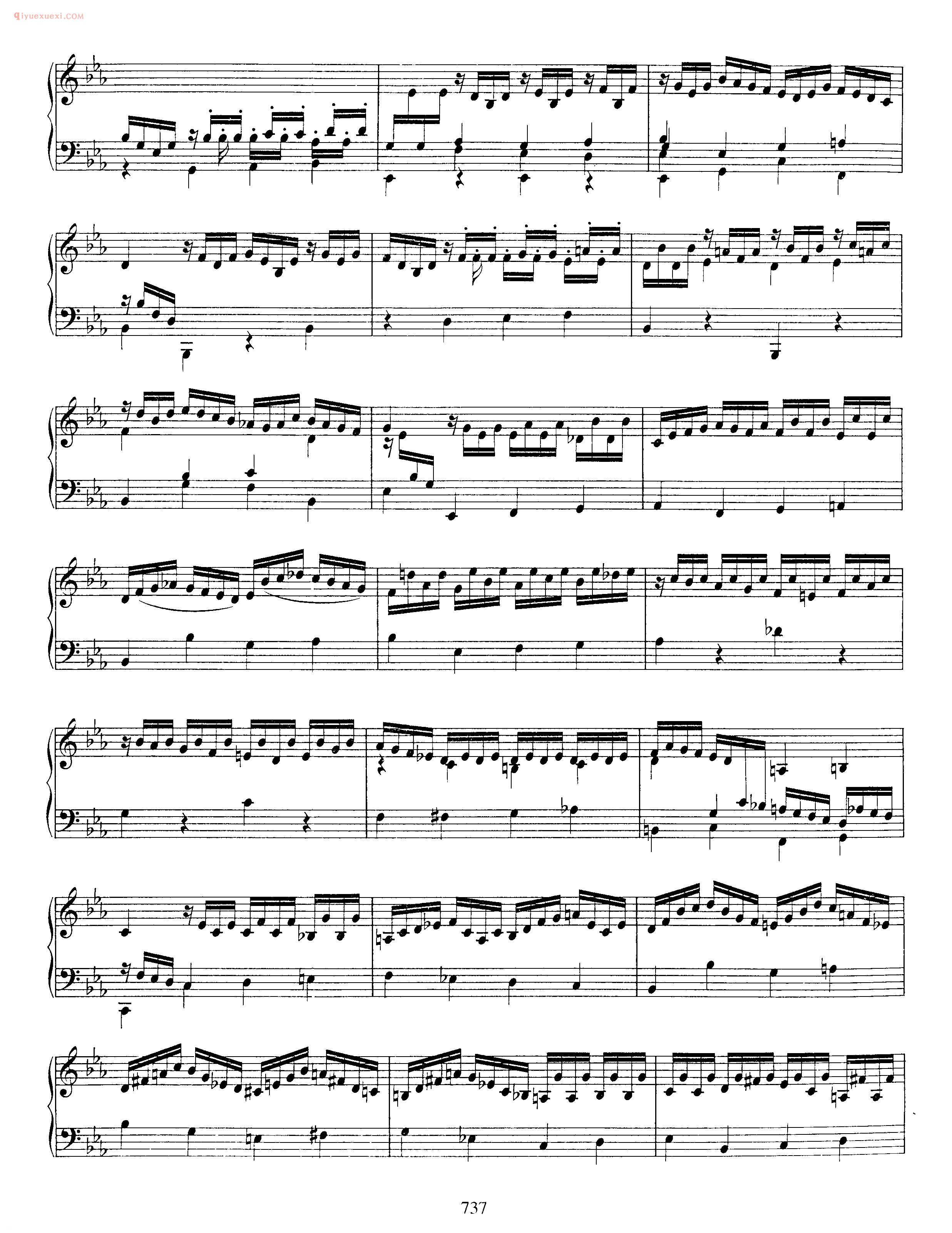 巴赫前奏曲、赋格和快板降B大调《Prelude, Fugue and Allegro_in Eb Major_BWV 998》