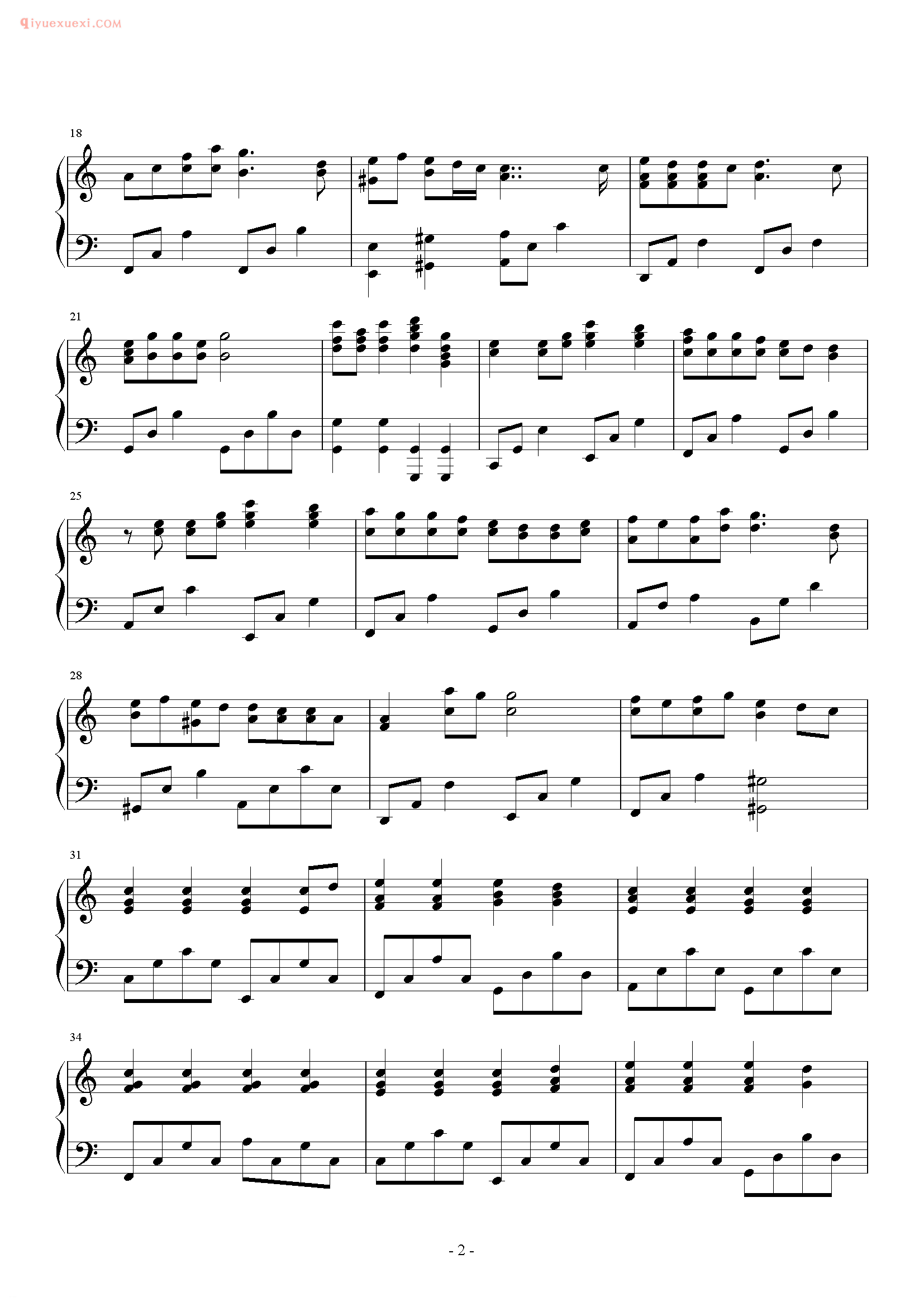 蔡依林歌曲《台湾的心跳声》钢琴谱五线谱