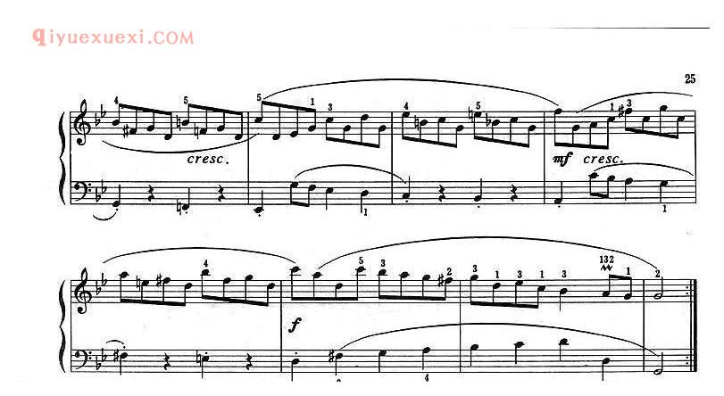 巴赫初级钢琴练习曲_加伏特舞曲_练习连奏及两手的独立性