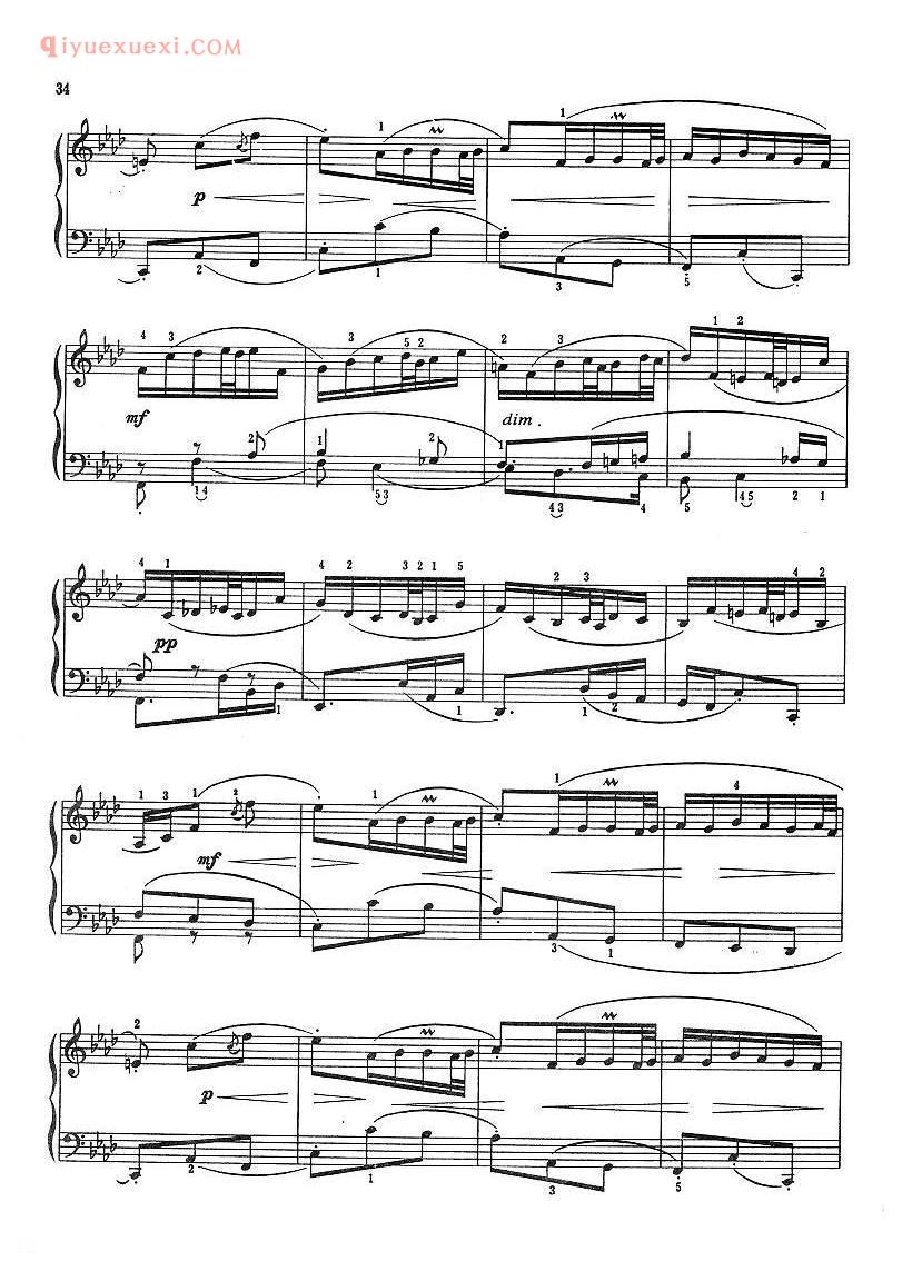 巴赫初级钢琴练习曲_序曲_练习多声部的弹奏及波音的运用
