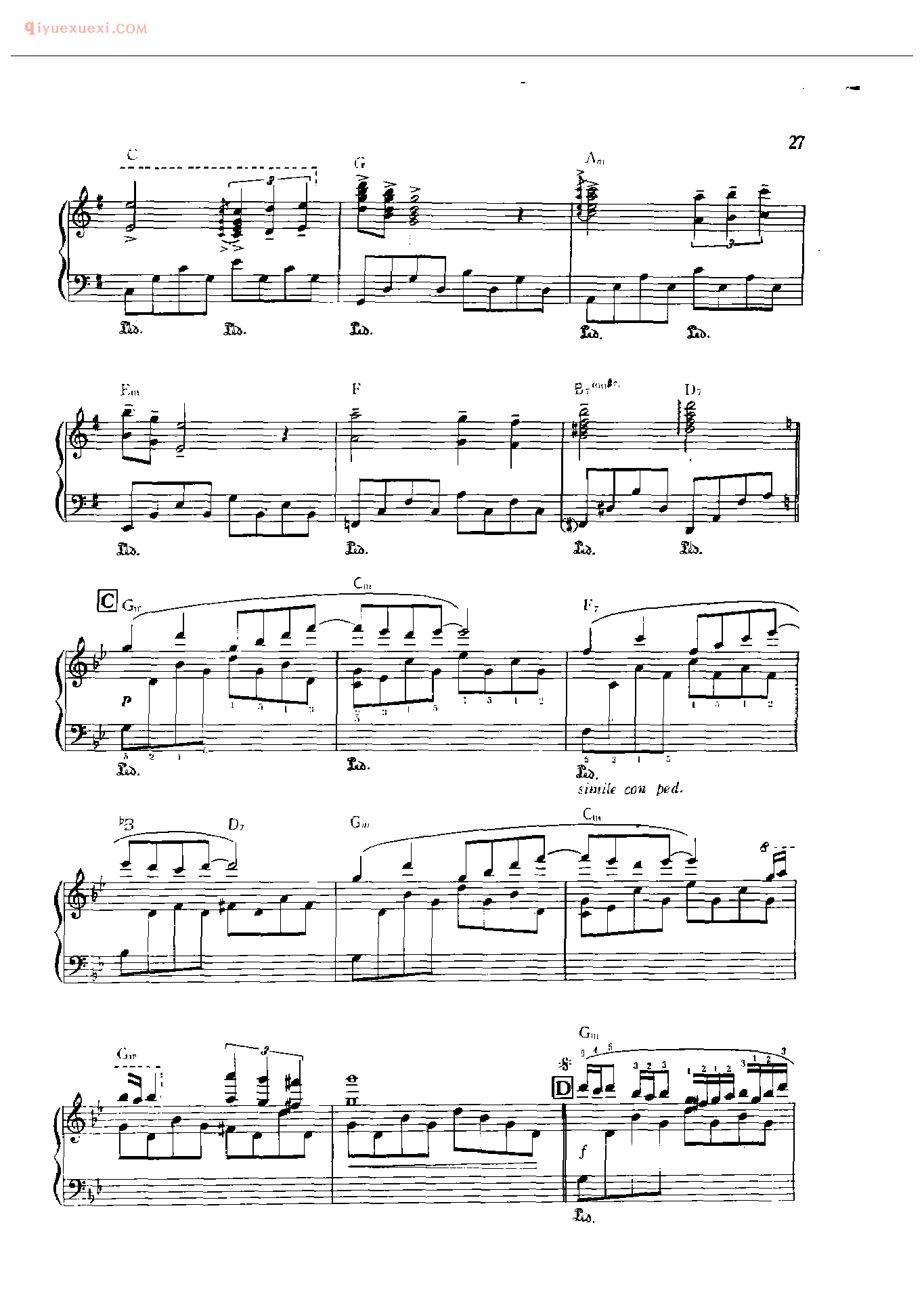 理查德克莱德曼钢琴曲_星空的旋律_保罗·德·森纳维尔、奥利弟弗埃–图圣曲