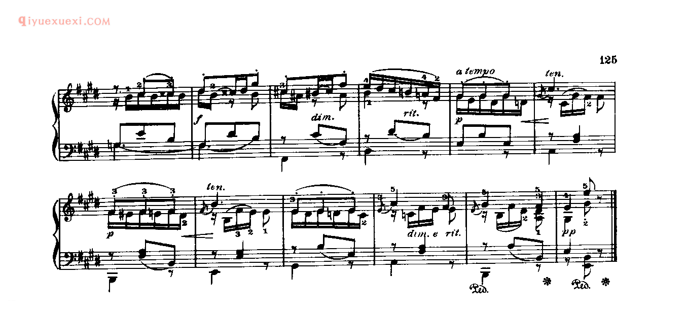 世界钢琴名曲谱_小圆舞曲(作品10之2)_卡岗诺夫