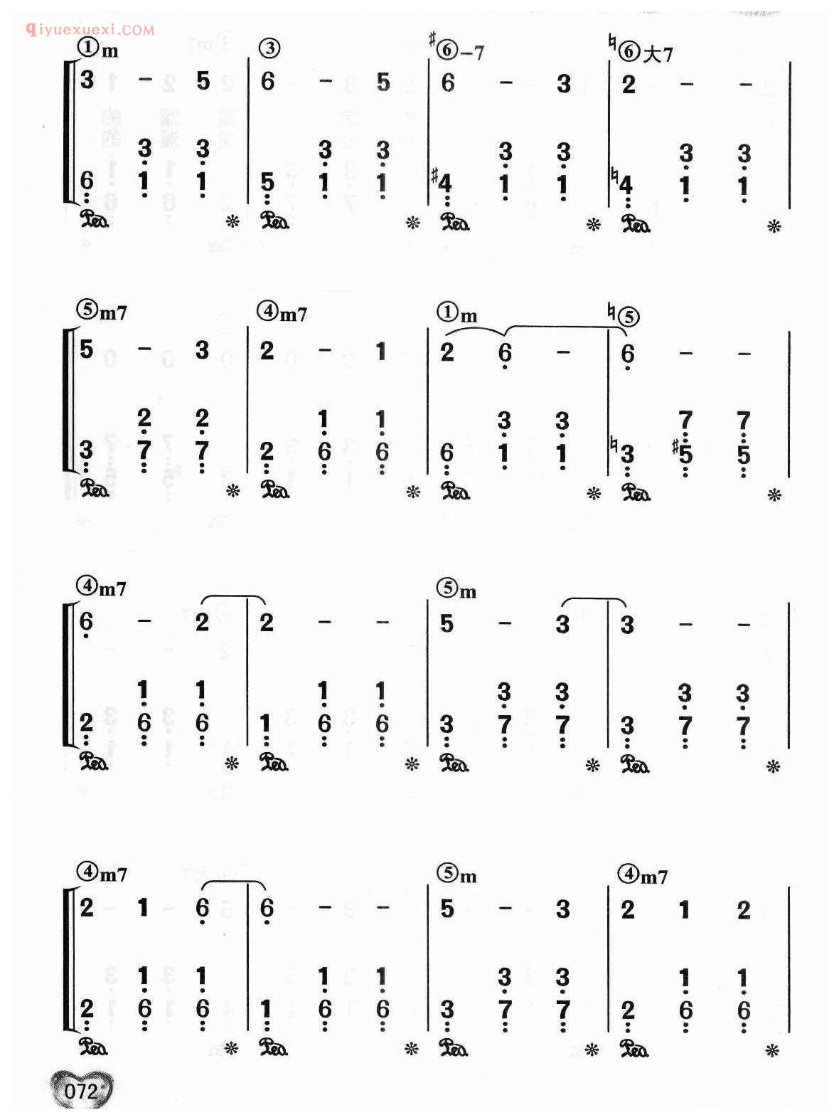 蔡琴歌曲简谱_康定情歌_四川民歌