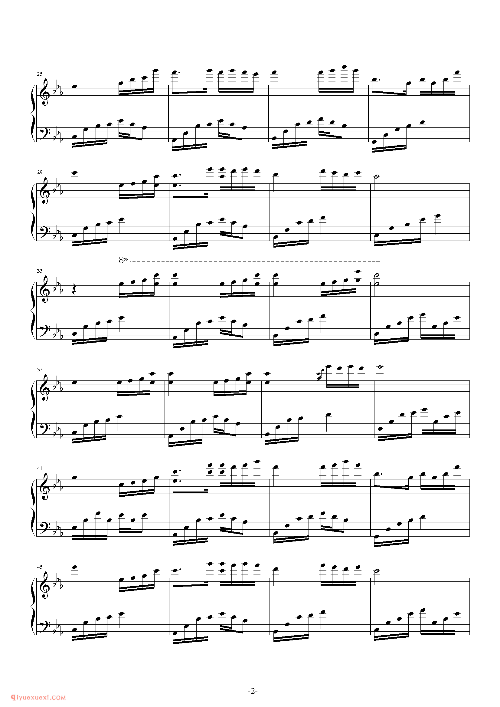 石进《夜的钢琴曲》第5首_石进夜的钢琴曲(5)五线谱